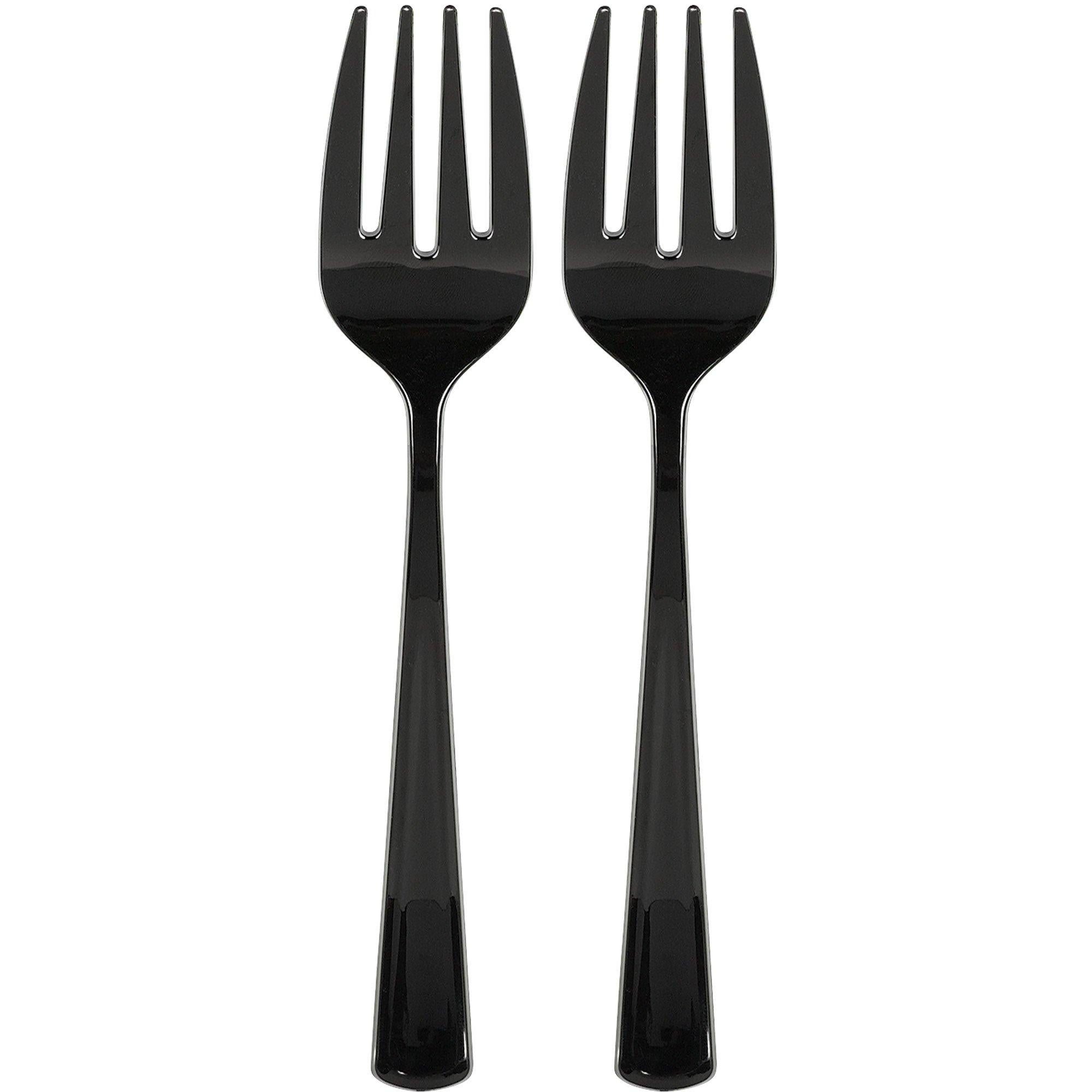 Plastic Serving Forks. 9.75in. 2ct. Assorted Colors