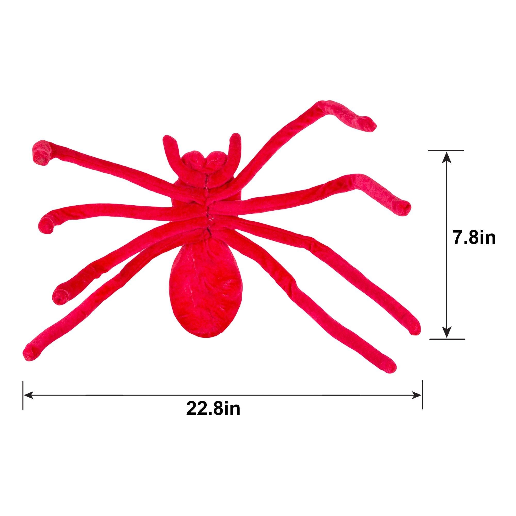 Neon Black Light Reactive Fabric Spider. 22.8in. Assorted Colors - Image 6
