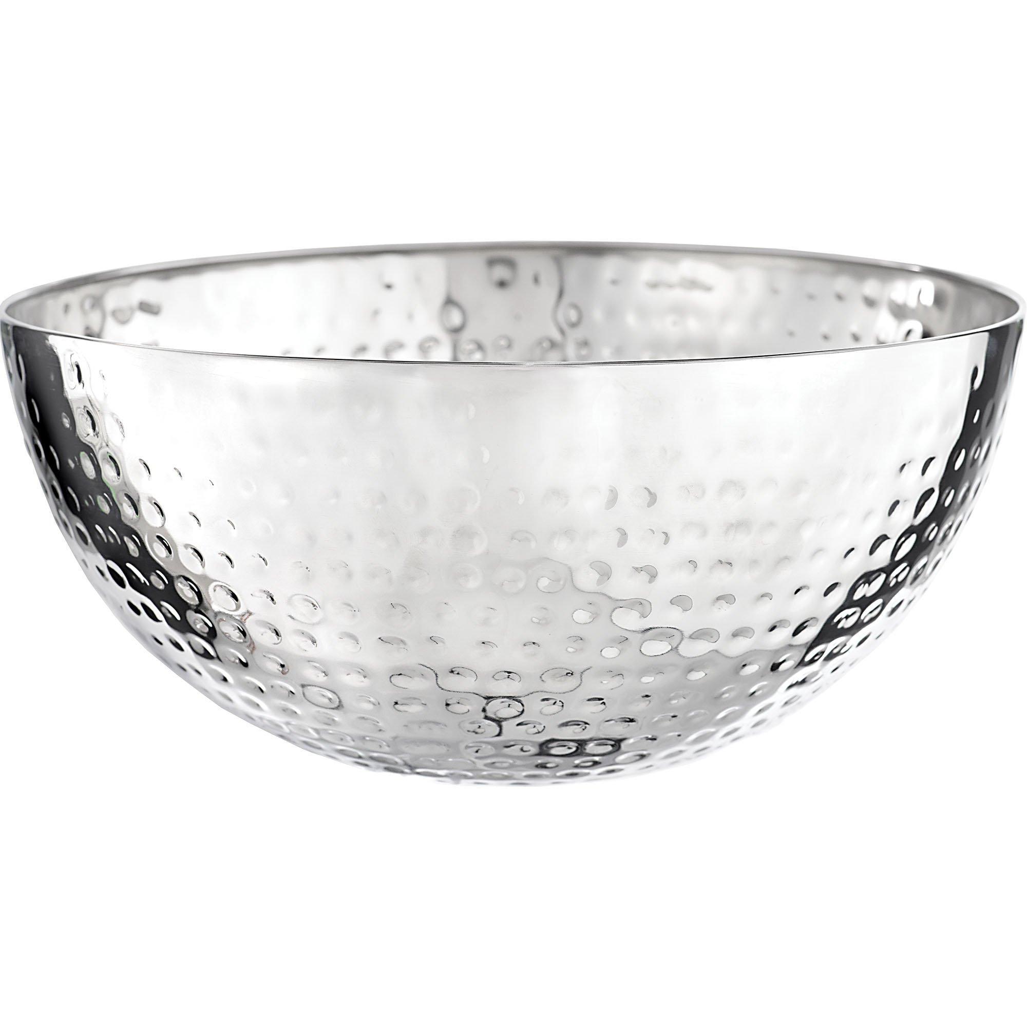 Stainless Steel Hammered Serving Bowl. 10.5in. 160oz. Assorted Colors