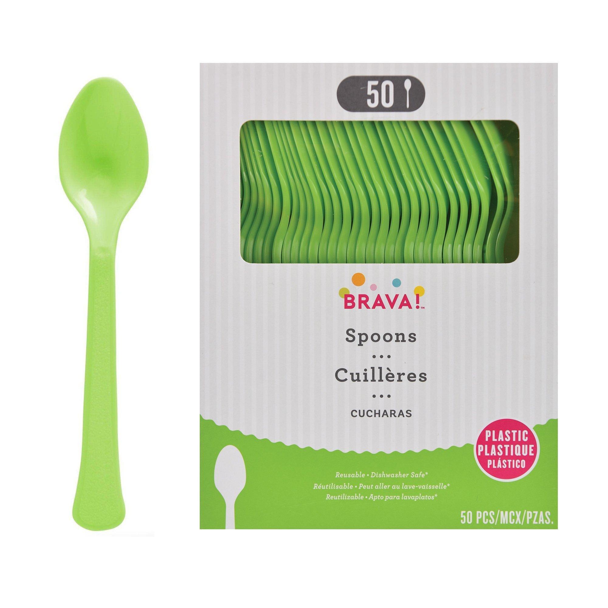 Plastic Spoons. Assorted Colors - Image 7