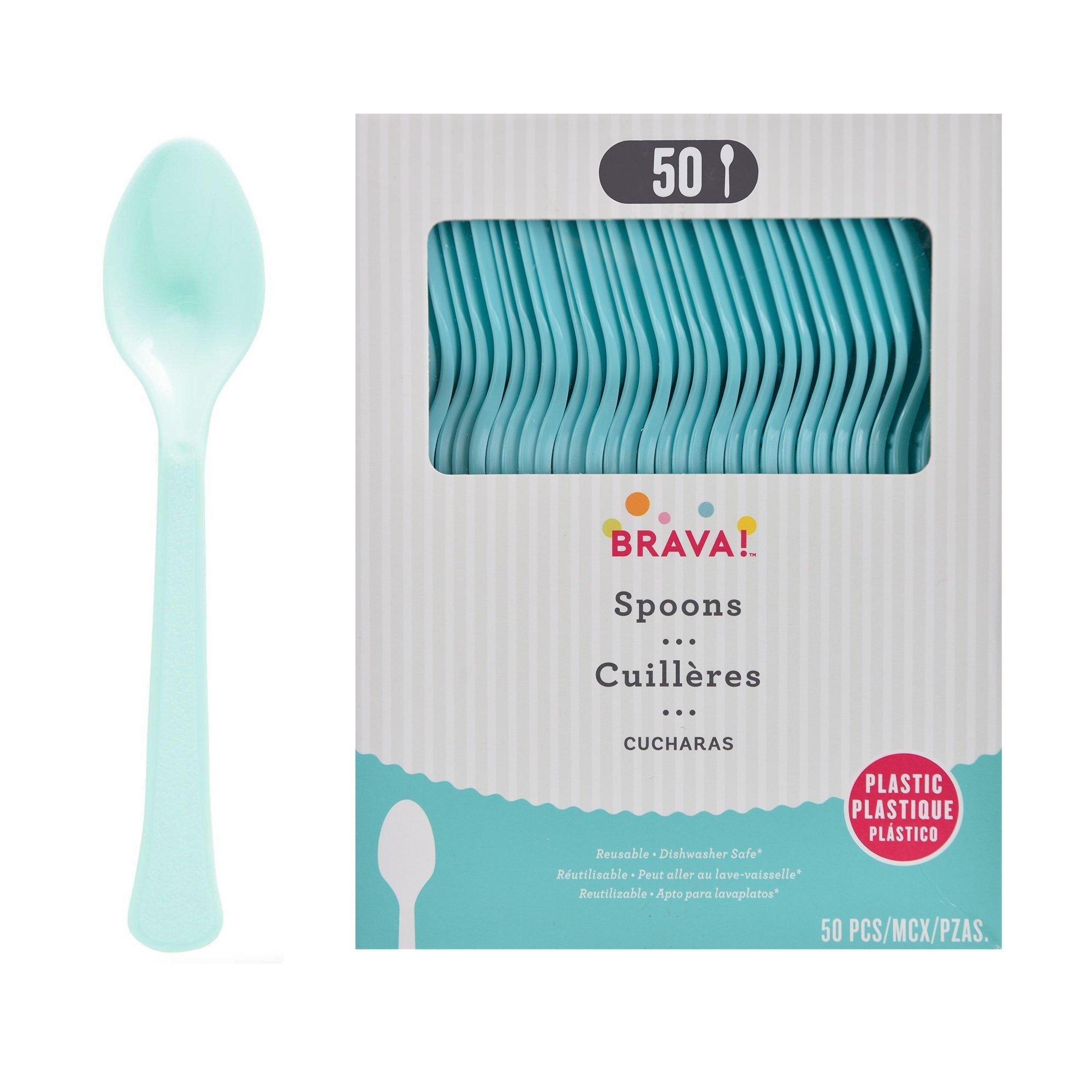 Plastic Spoons. Assorted Colors - Image 14