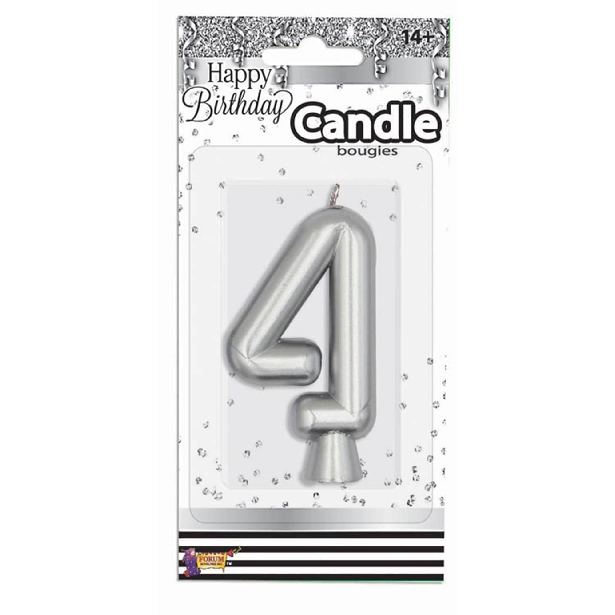 Birthday Number (0-9) Candle Gold Metallic. Assorted Colors - Image 20