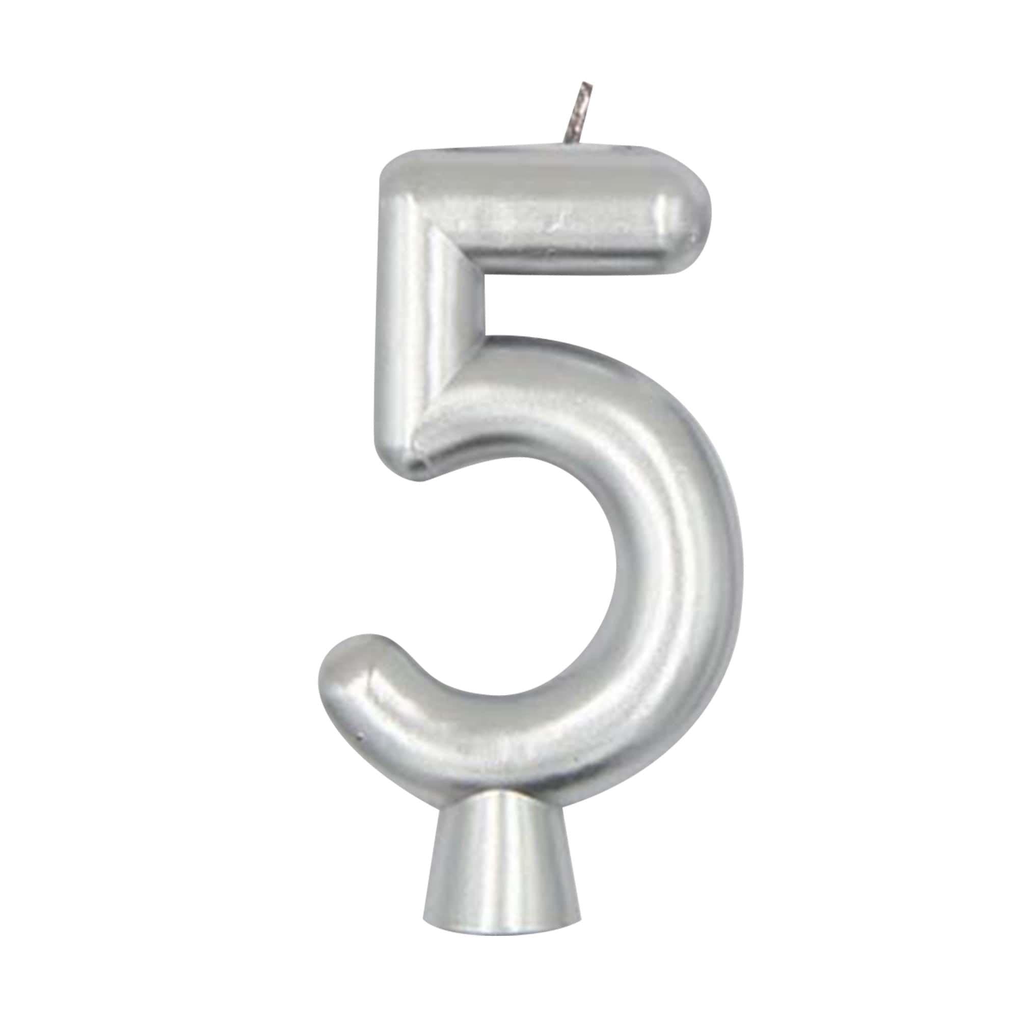 Birthday Number (0-9) Candle Gold Metallic. Assorted Colors - Image 21