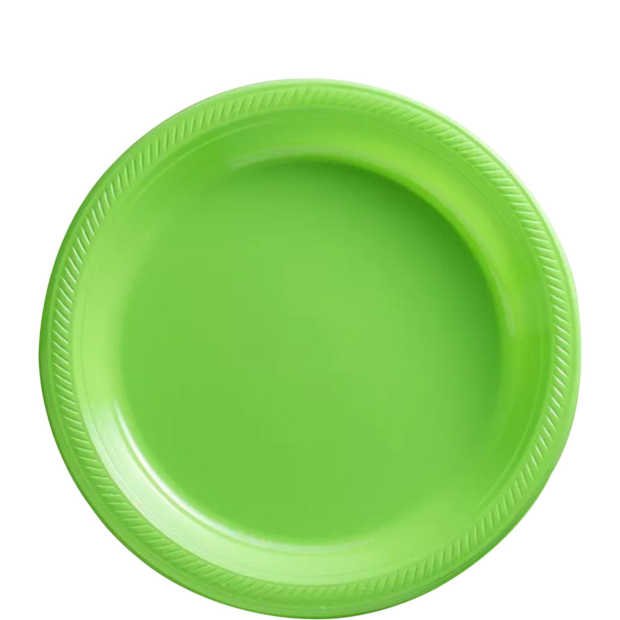 Plastic Dessert Plates. 7in. Assorted Colors. Multiple Counts - Image 29