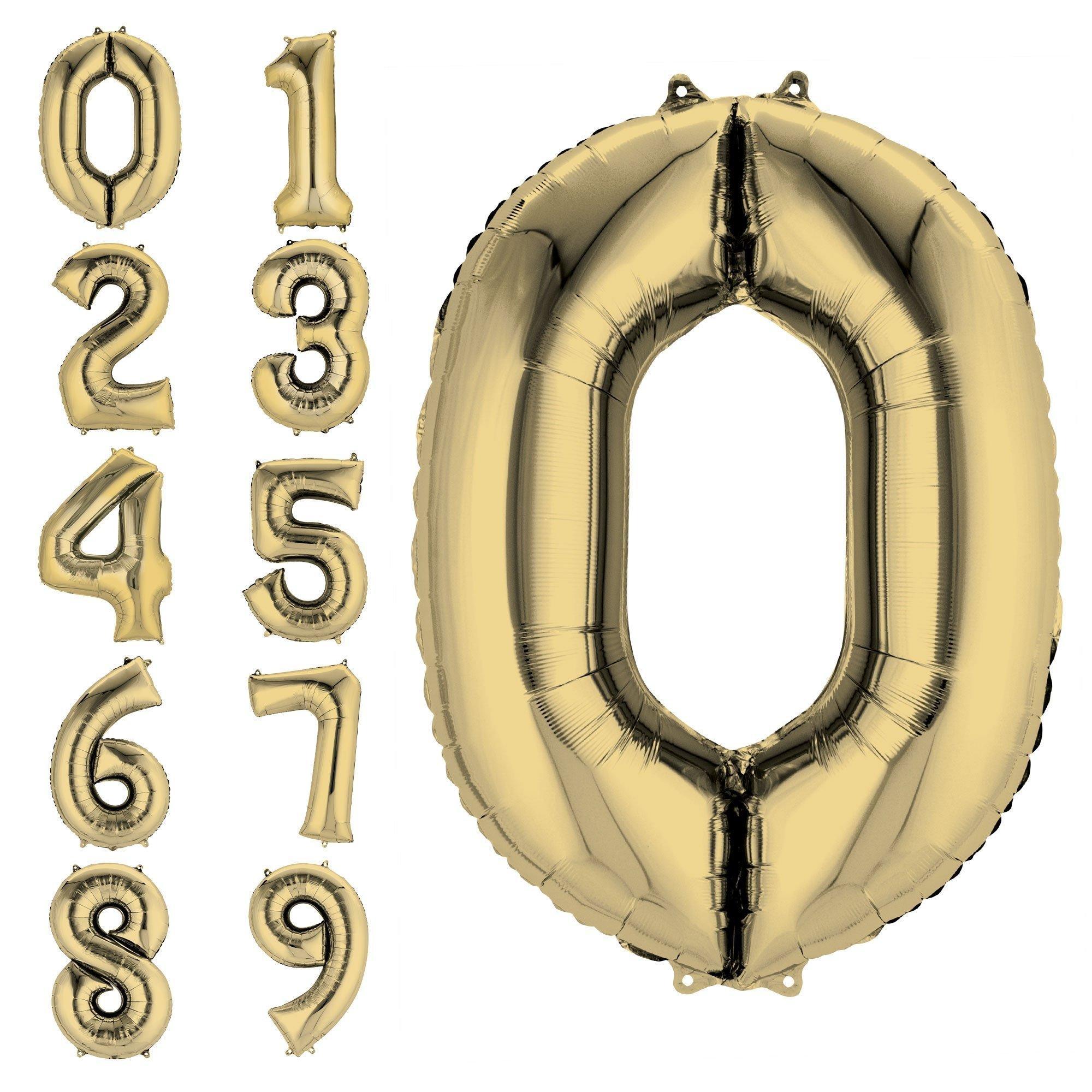34in Number (0-9) Balloon. Assorted Colors