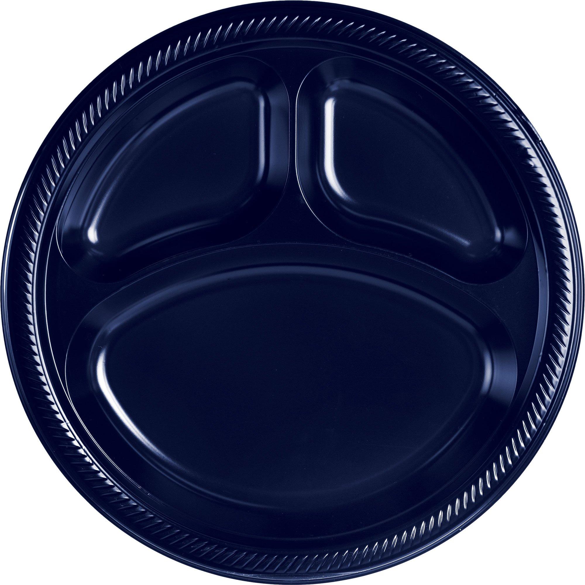 Plastic Divided Dinner Plates. 10.25in. Assorted Colors. Multiple Counts - Image 19