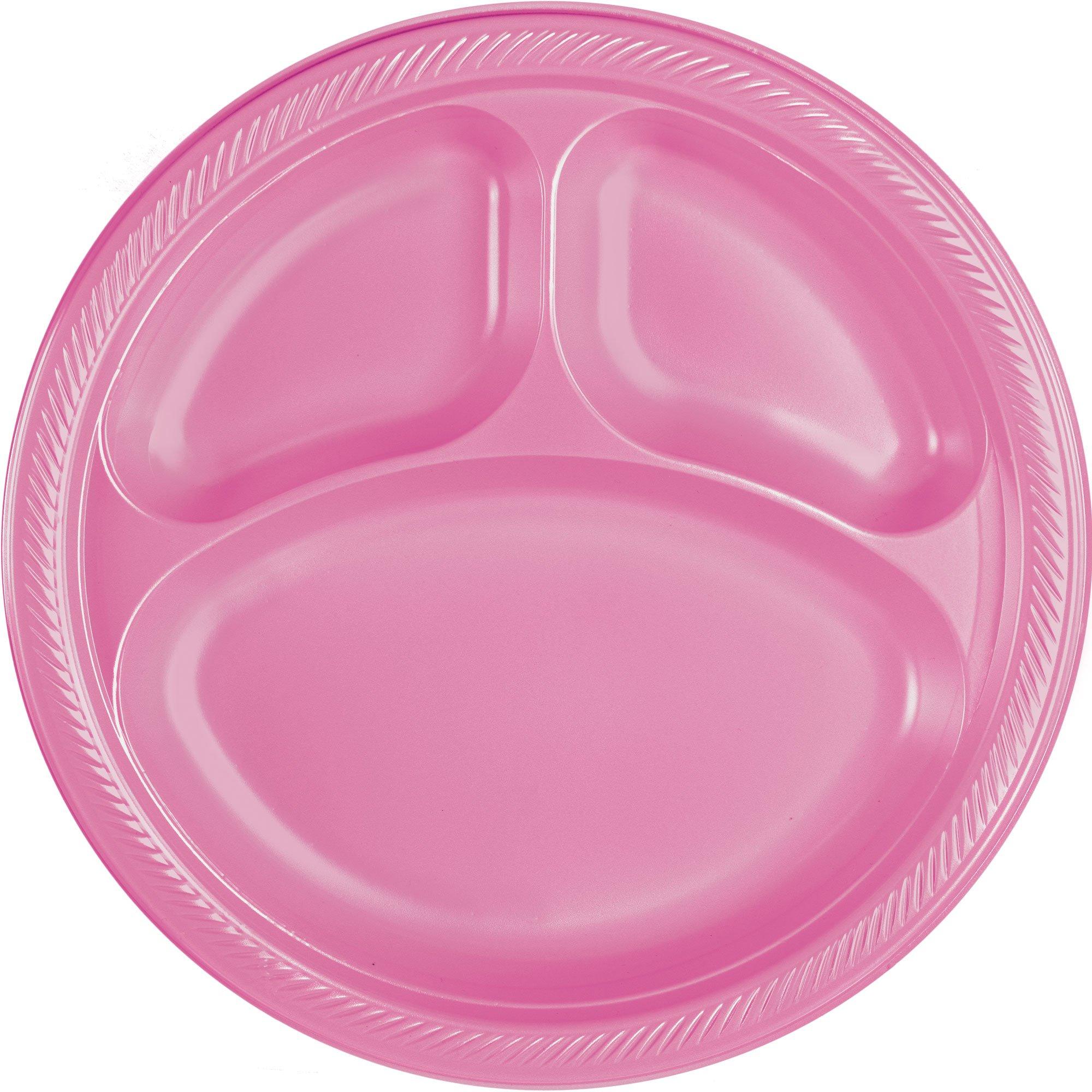 Plastic Divided Dinner Plates. 10.25in. Assorted Colors. Multiple Counts - Image 22