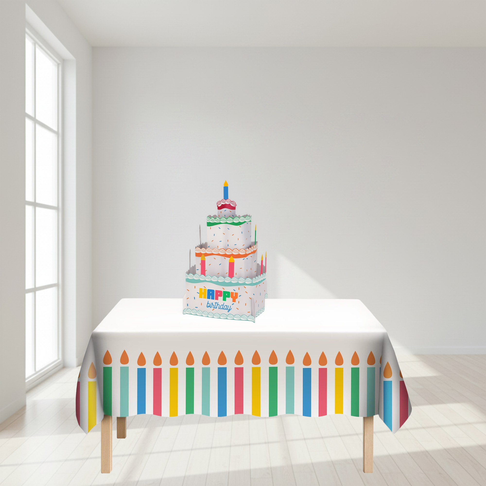 Colorful Collage Centerpiece Cake. 10 in - Image 2