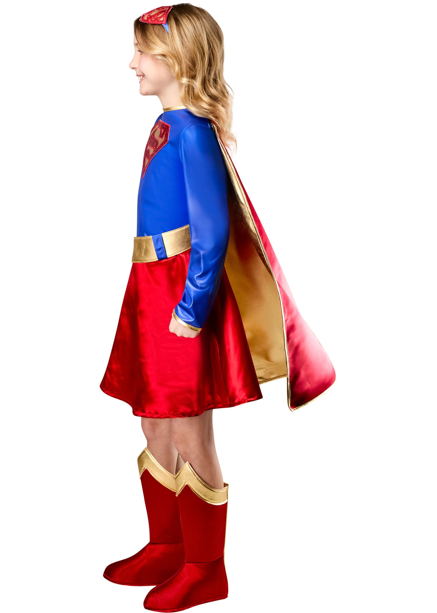 Girls' Supergirl Classic Costume - Deluxe - Image 4