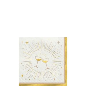 Golden Soiree NYE Napkin. Assorted Options