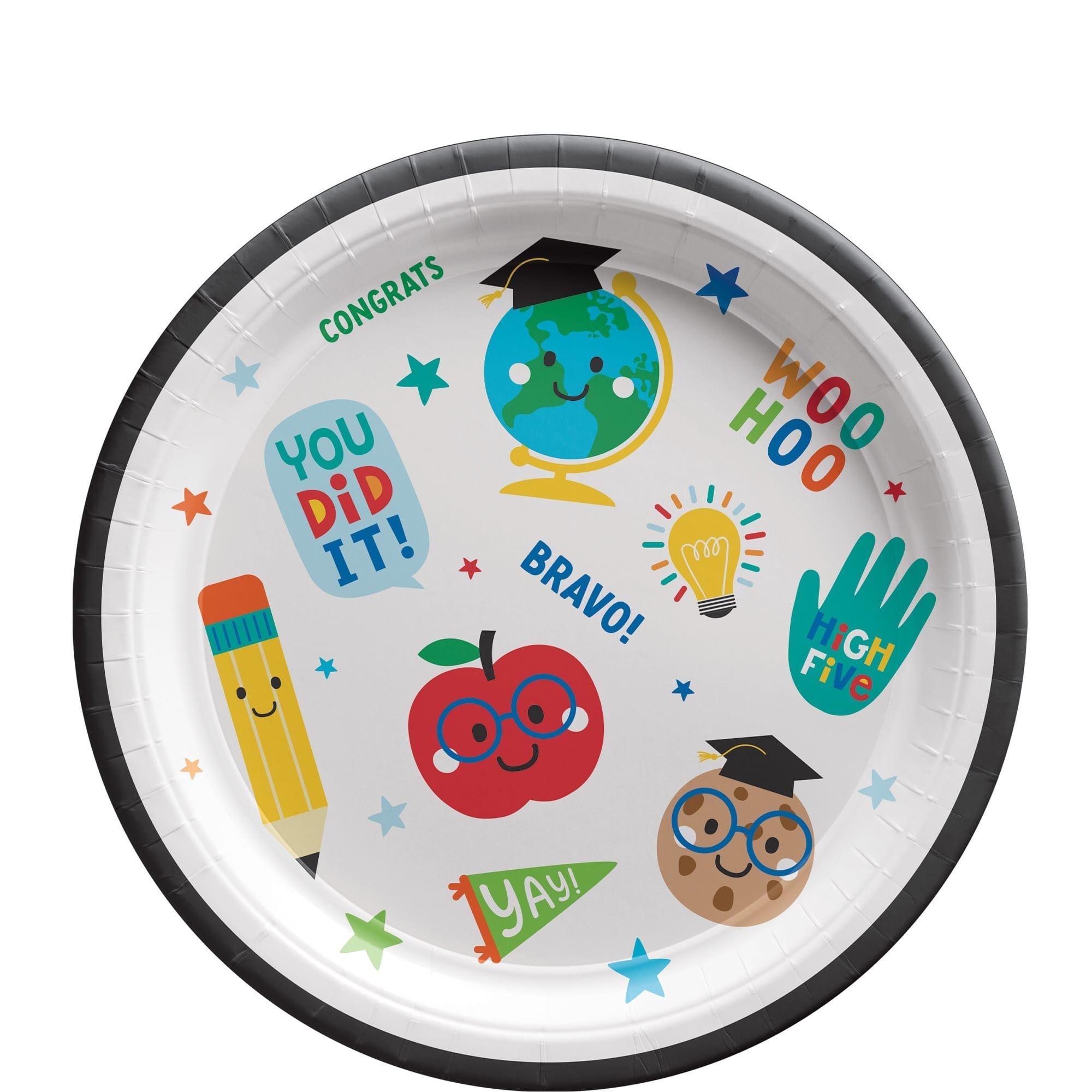 Grad Fun Paper Lunch Plates. 8ct - Image 2
