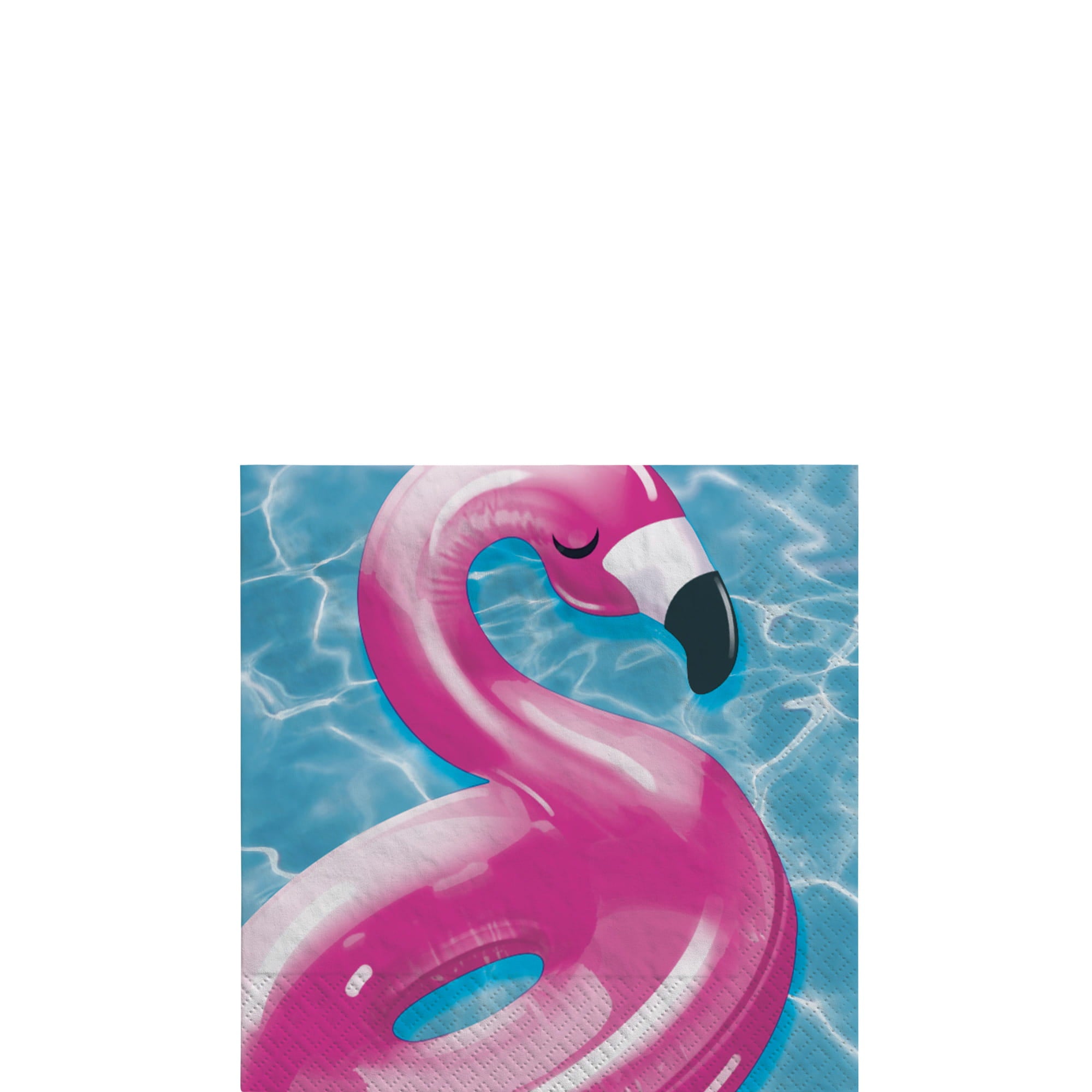 Cool Pool Party Flamingo Paper Beverage Napkins. 5in. 16ct - Image 2