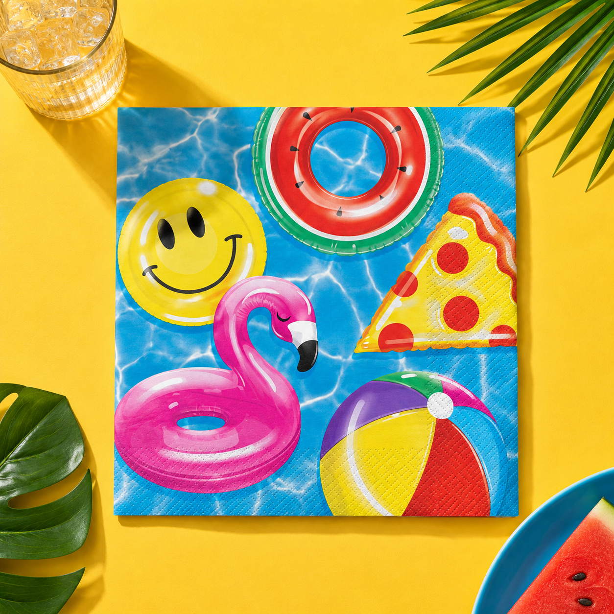 Cool Pool Party Paper Lunch Napkins. 6.5in. 16ct