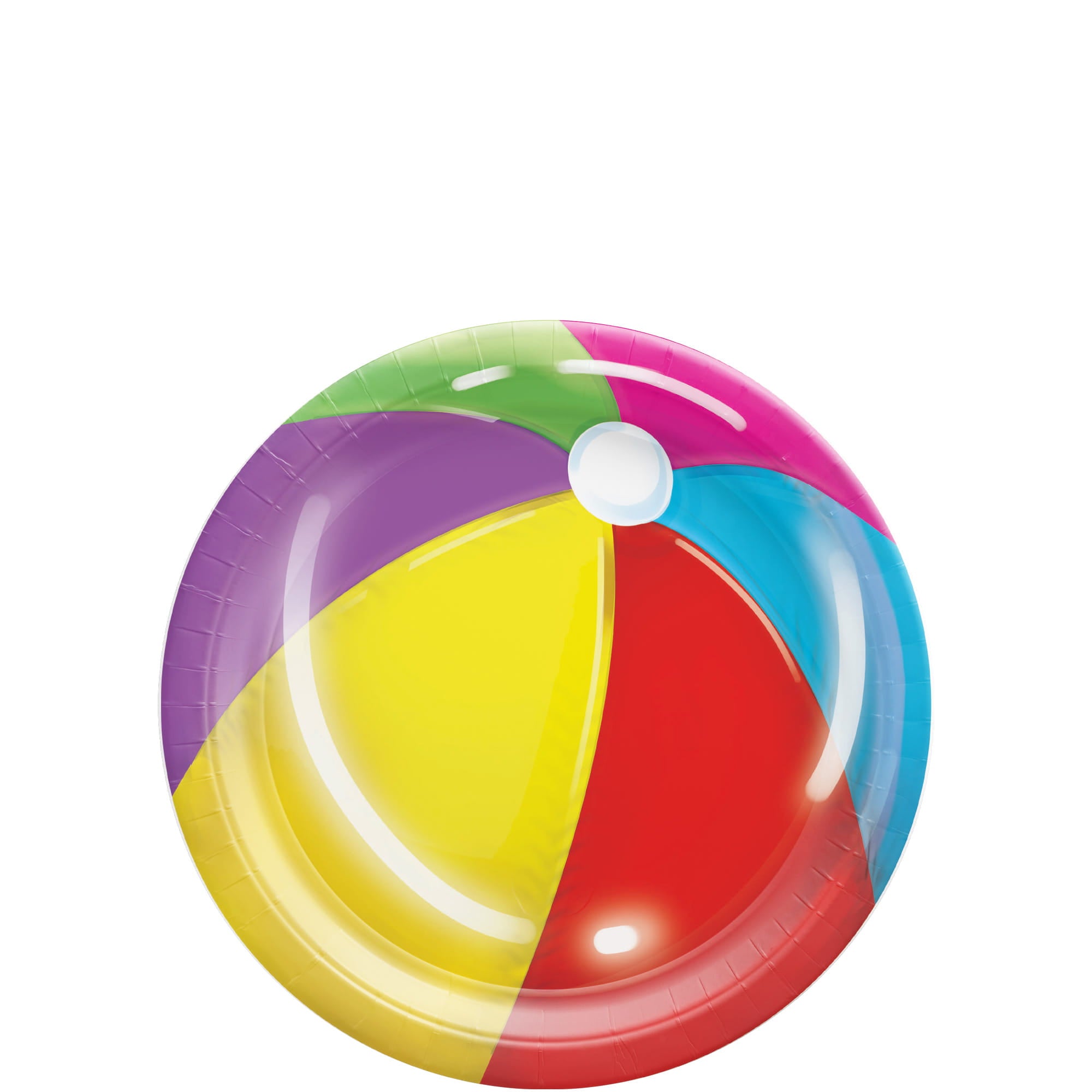 Cool Pool Party Beach Ball Paper Dessert Plates. 7in. 8ct - Image 2