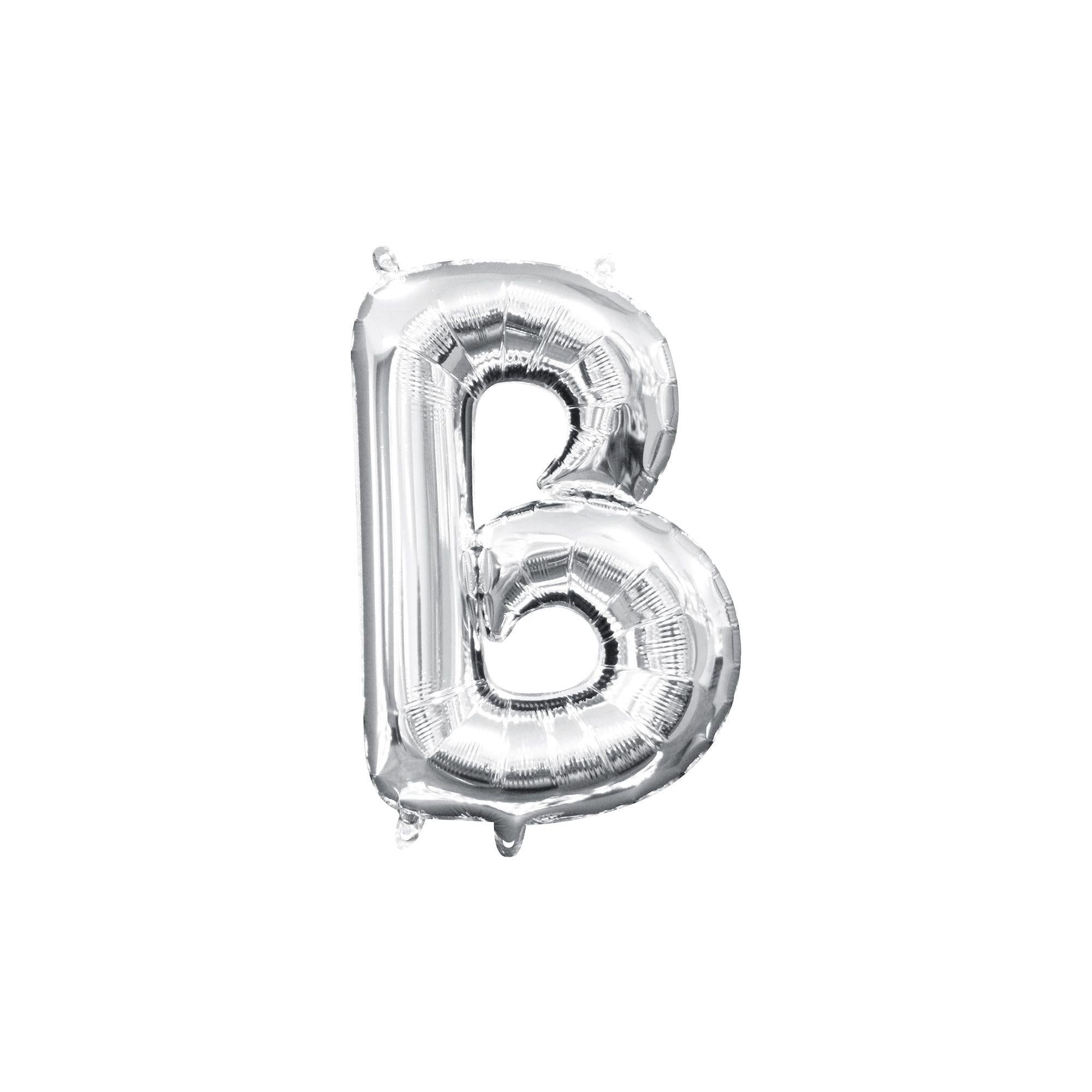 13in Air-Filled Silver Letter (A-Z) Balloons - Image 7