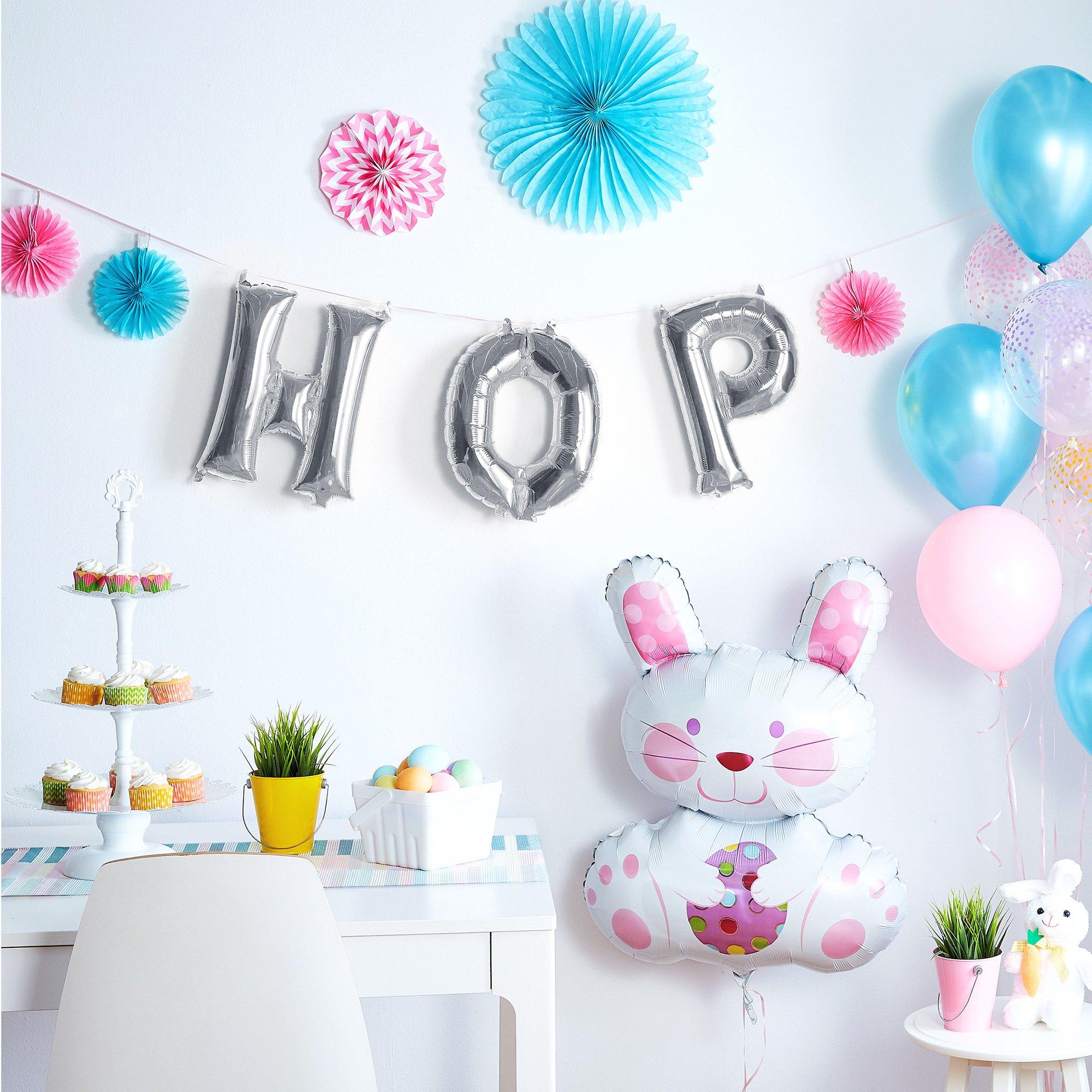 13in Air-Filled Silver Letter (A-Z) Balloons - Image 10