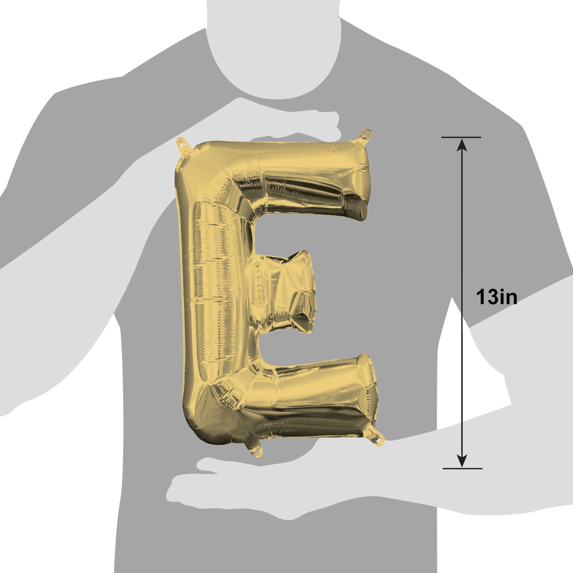 13in Air-Filled White Gold Letter (A-Z) Balloon - Image 30