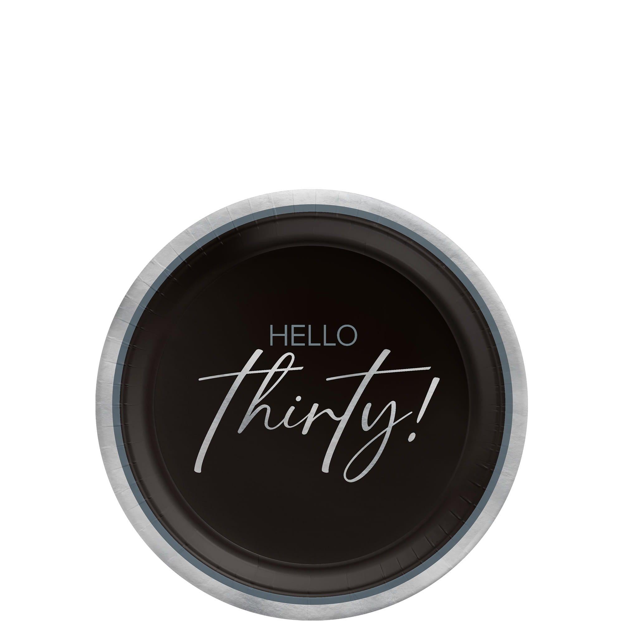 Hello Thirty Paper Plate. 8ct. Assorted Options - Image 3