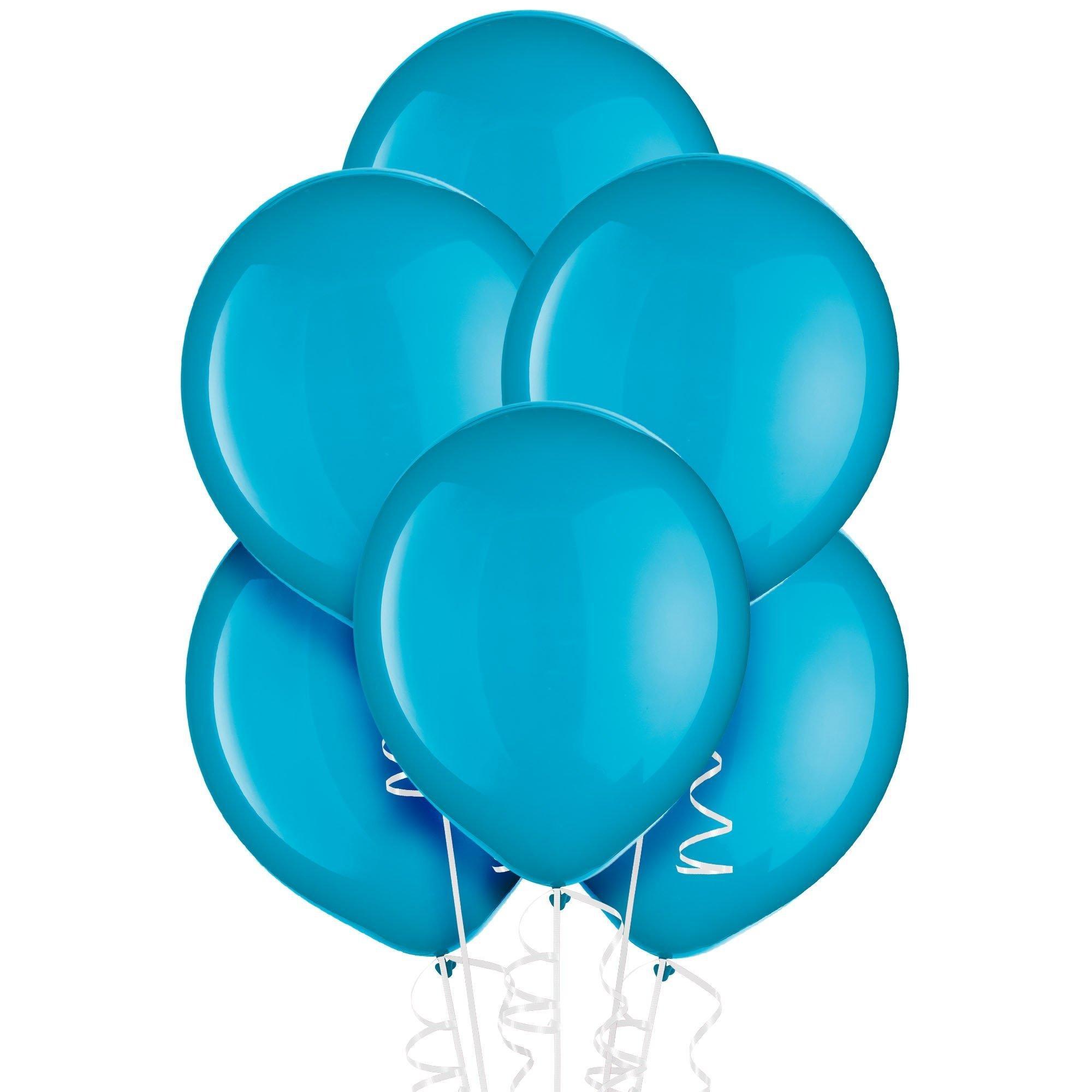 Caribbean Blue Latex Balloons. Assorted Options - Image 2