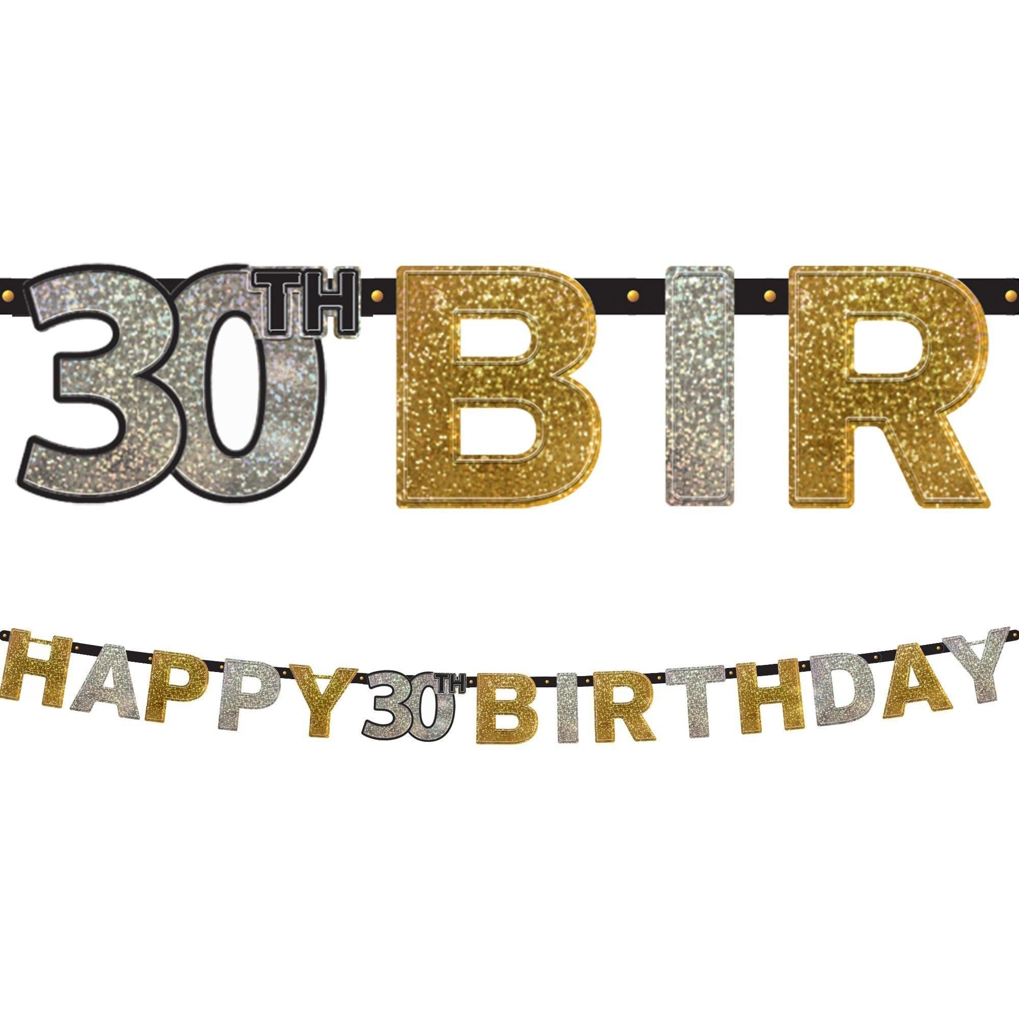 Prismatic Birthday Banner - Sparkling Celebration. Ages 30. 40. 50. 60 - Image 2
