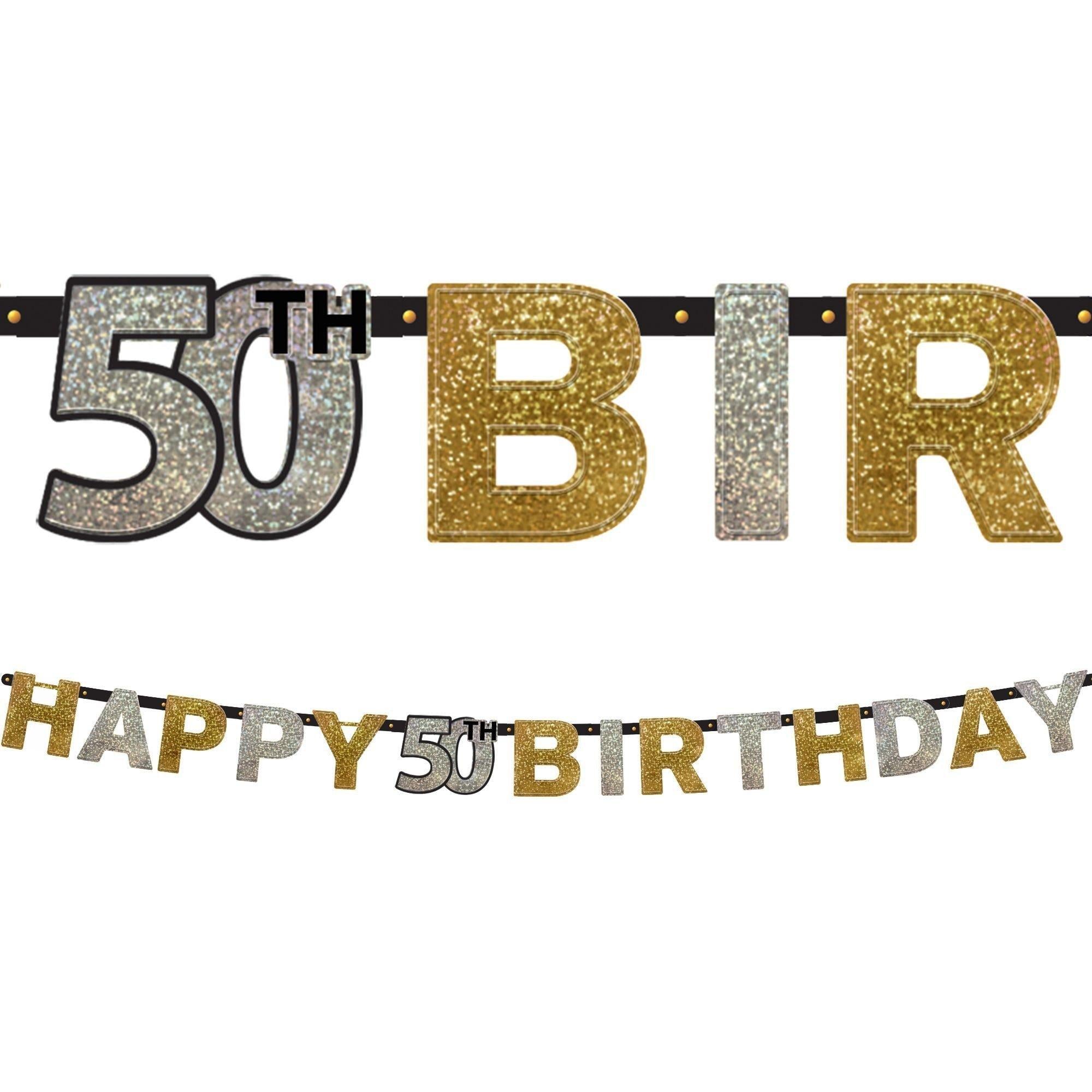 Prismatic Birthday Banner - Sparkling Celebration. Ages 30. 40. 50. 60 - Image 4