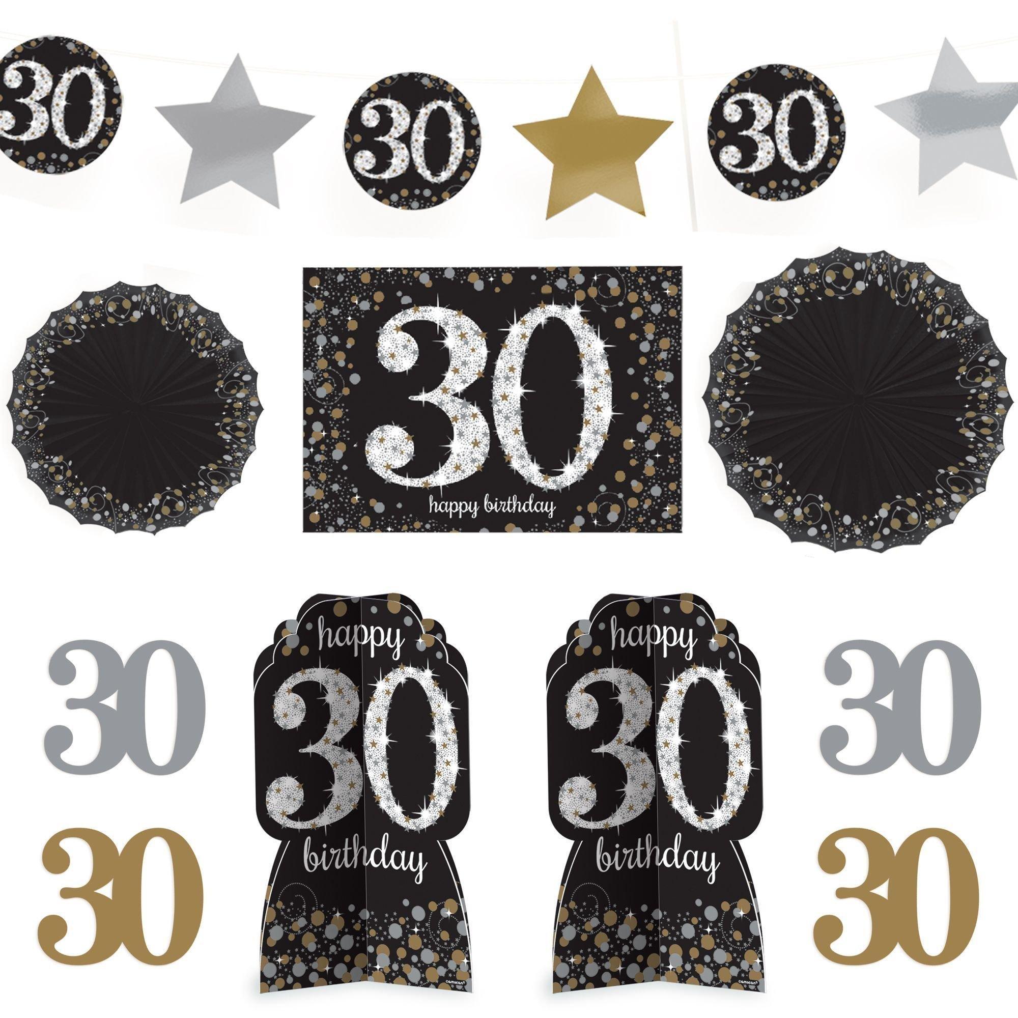 Birthday Room Decorating Kit 10pc - Sparkling Celebration. Ages 30. 40. 50. 60 - Image 2