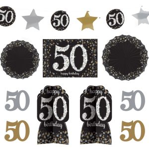 Birthday Room Decorating Kit 10pc - Sparkling Celebration. Ages 30. 40. 50. 60