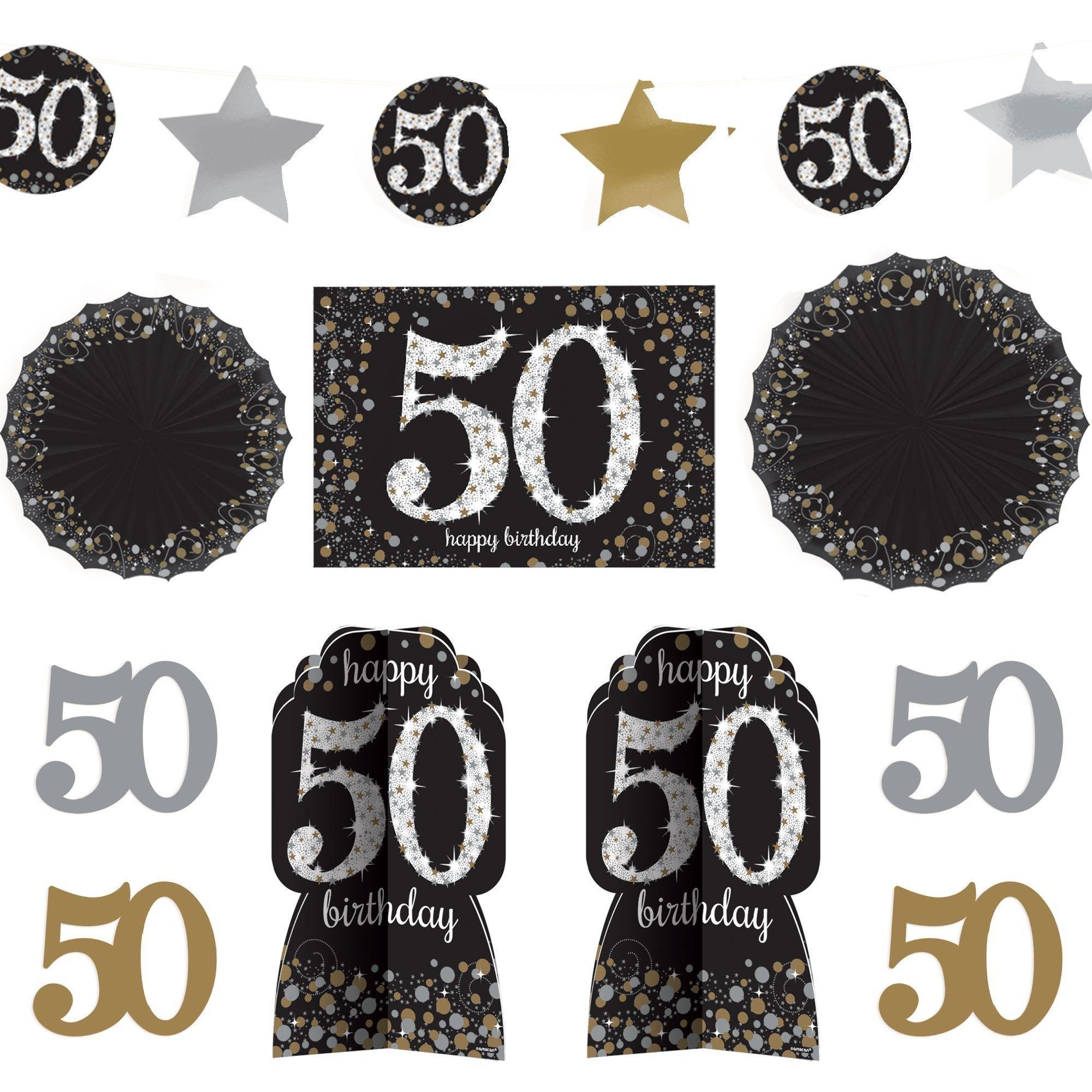 Birthday Room Decorating Kit 10pc - Sparkling Celebration. Ages 30. 40. 50. 60 - Image 4