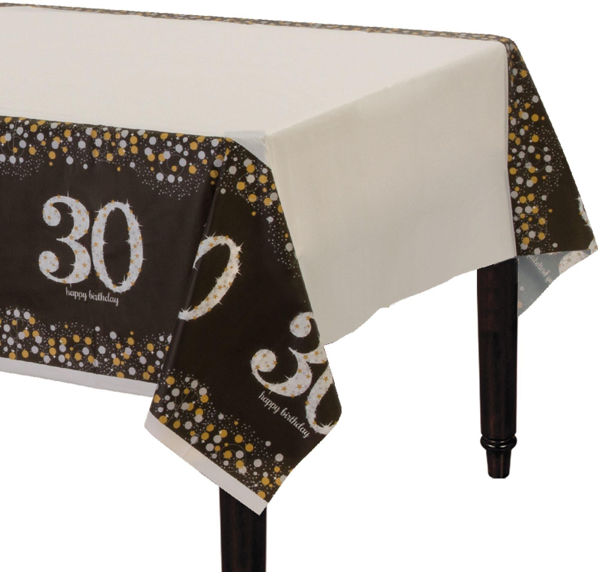 Birthday Table Cover - Sparkling Celebration. Ages 30. 40. 50. 60 - Image 2