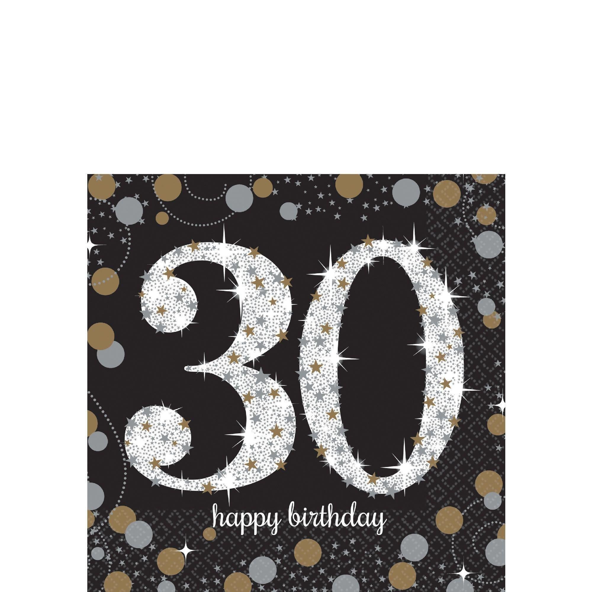 Birthday Beverage Napkins 16ct - Sparkling Celebration. Ages 70. 80. 90. 100 - Image 3