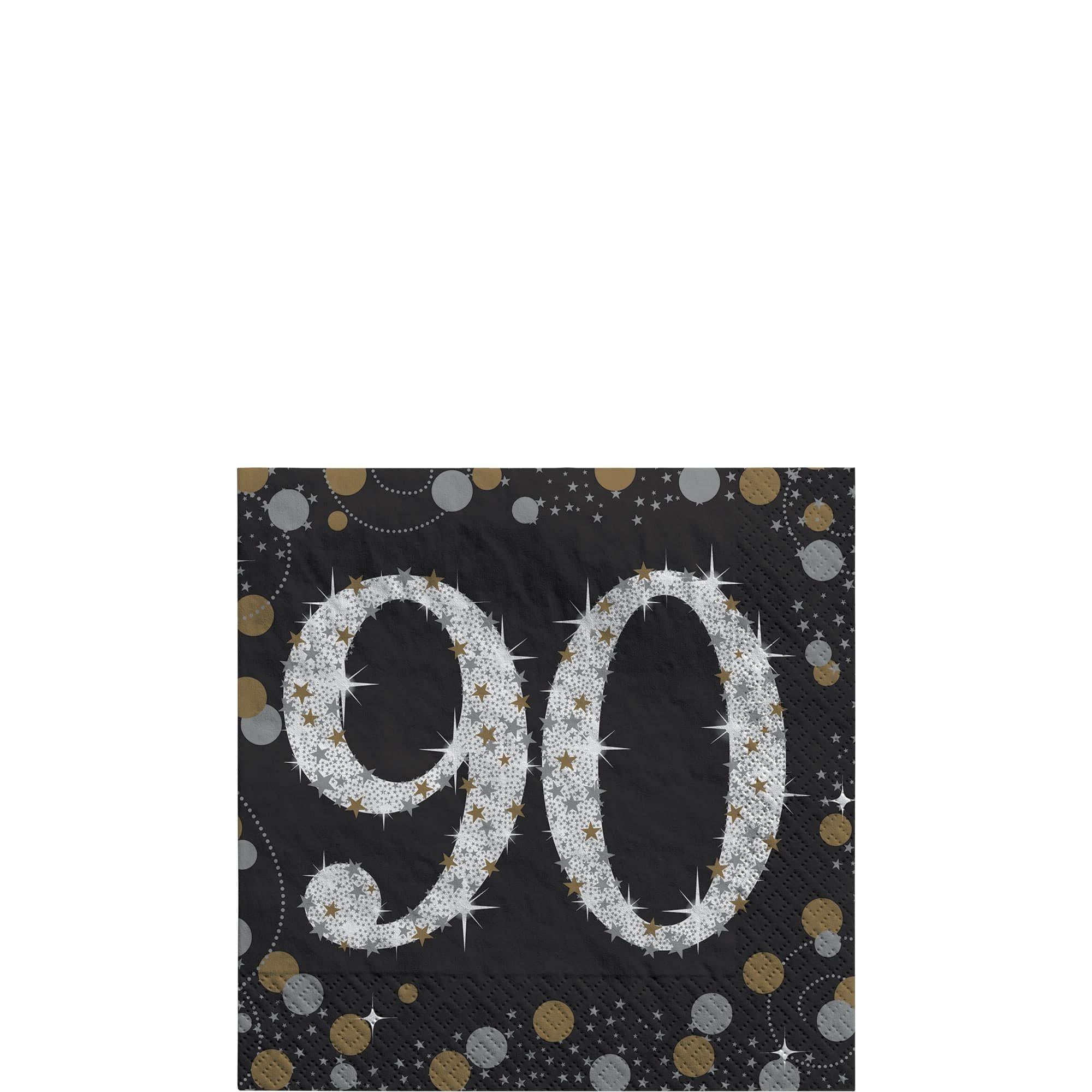 Birthday Beverage Napkins 16ct - Sparkling Celebration. Ages 70. 80. 90. 100 - Image 9