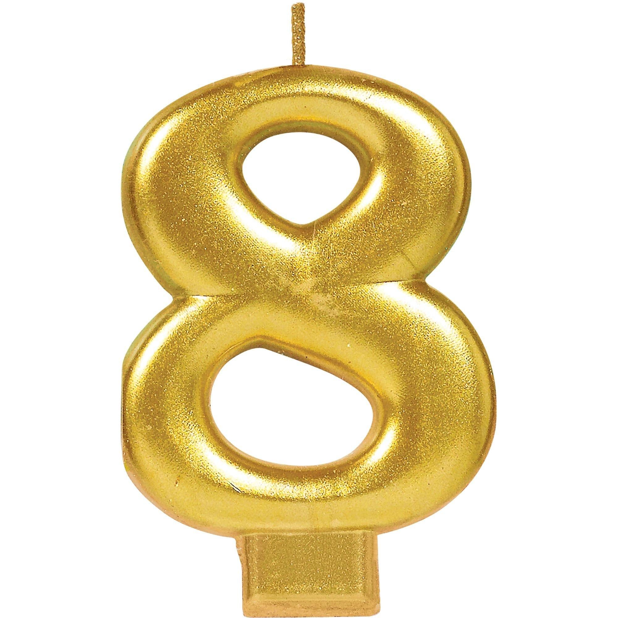 Gold Number (0-9) Birthday Candle - Image 10