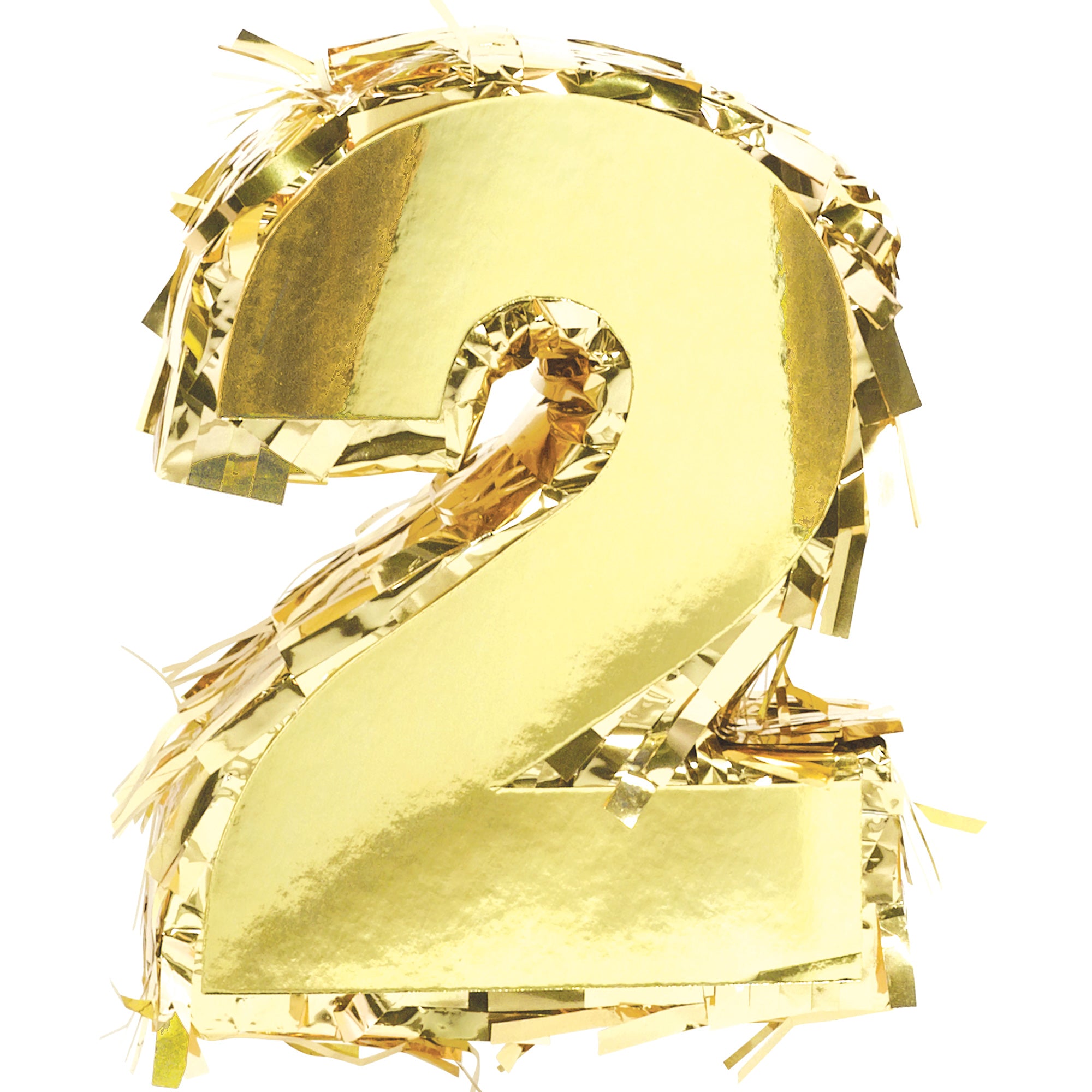 Mini Metallic Gold Number (0-9) Pinata Decoration - Image 3