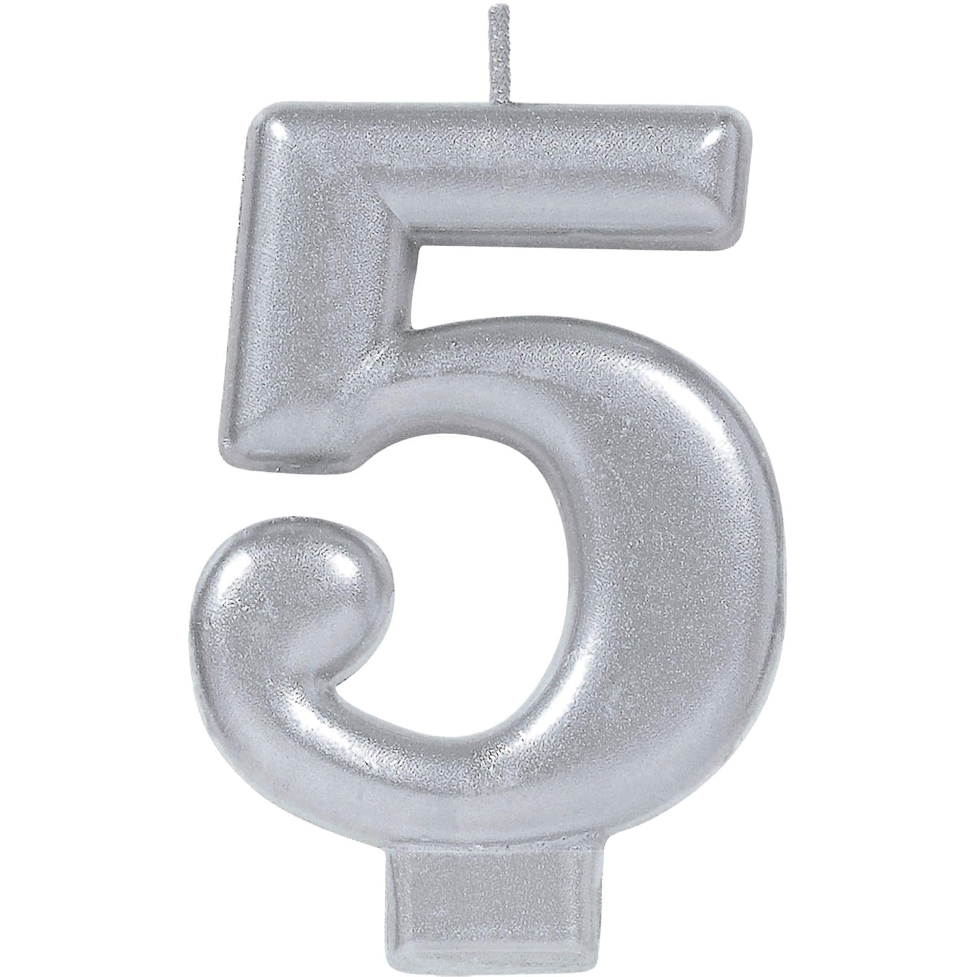 Silver Number (0-9) Birthday Candle - Image 6