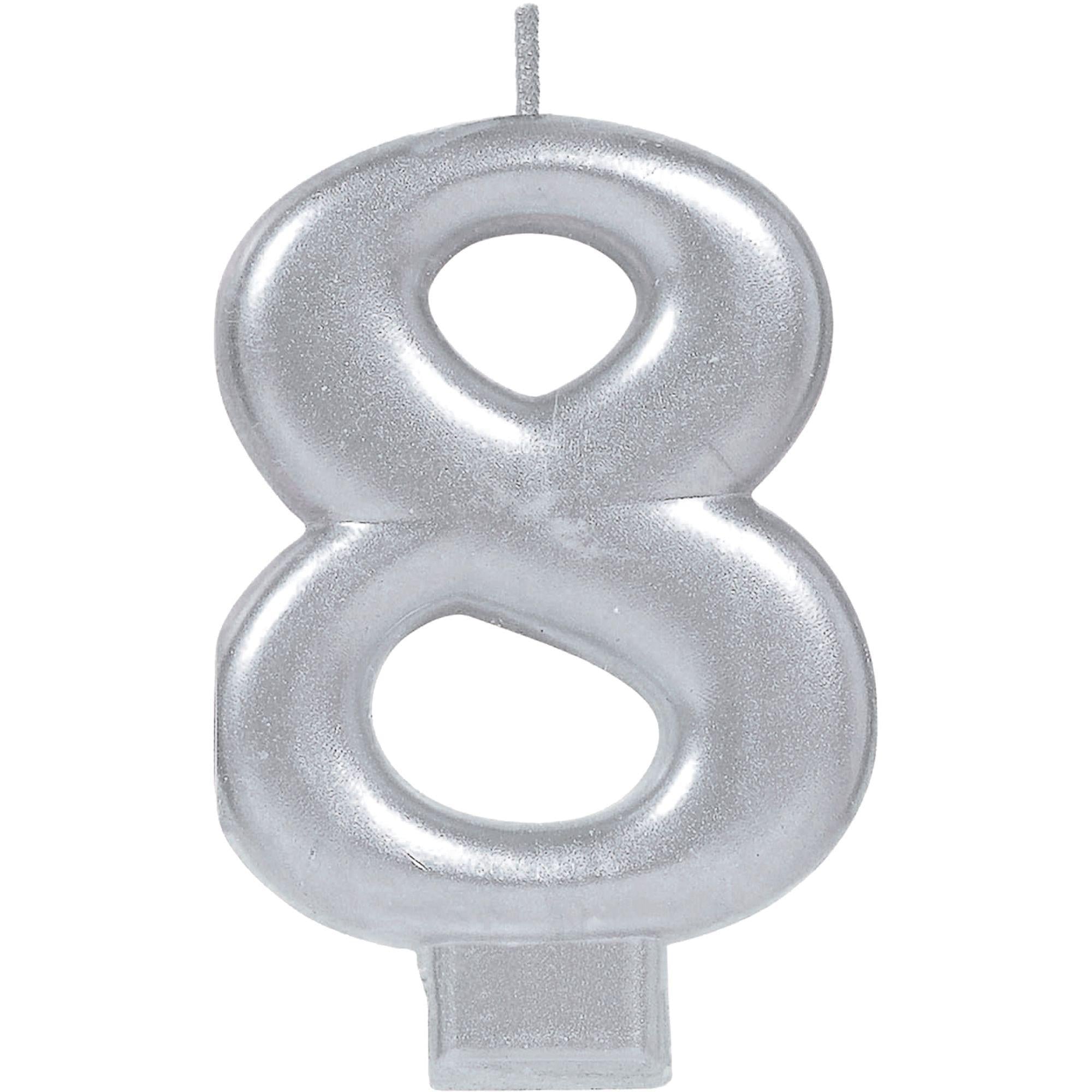 Silver Number (0-9) Birthday Candle - Image 10