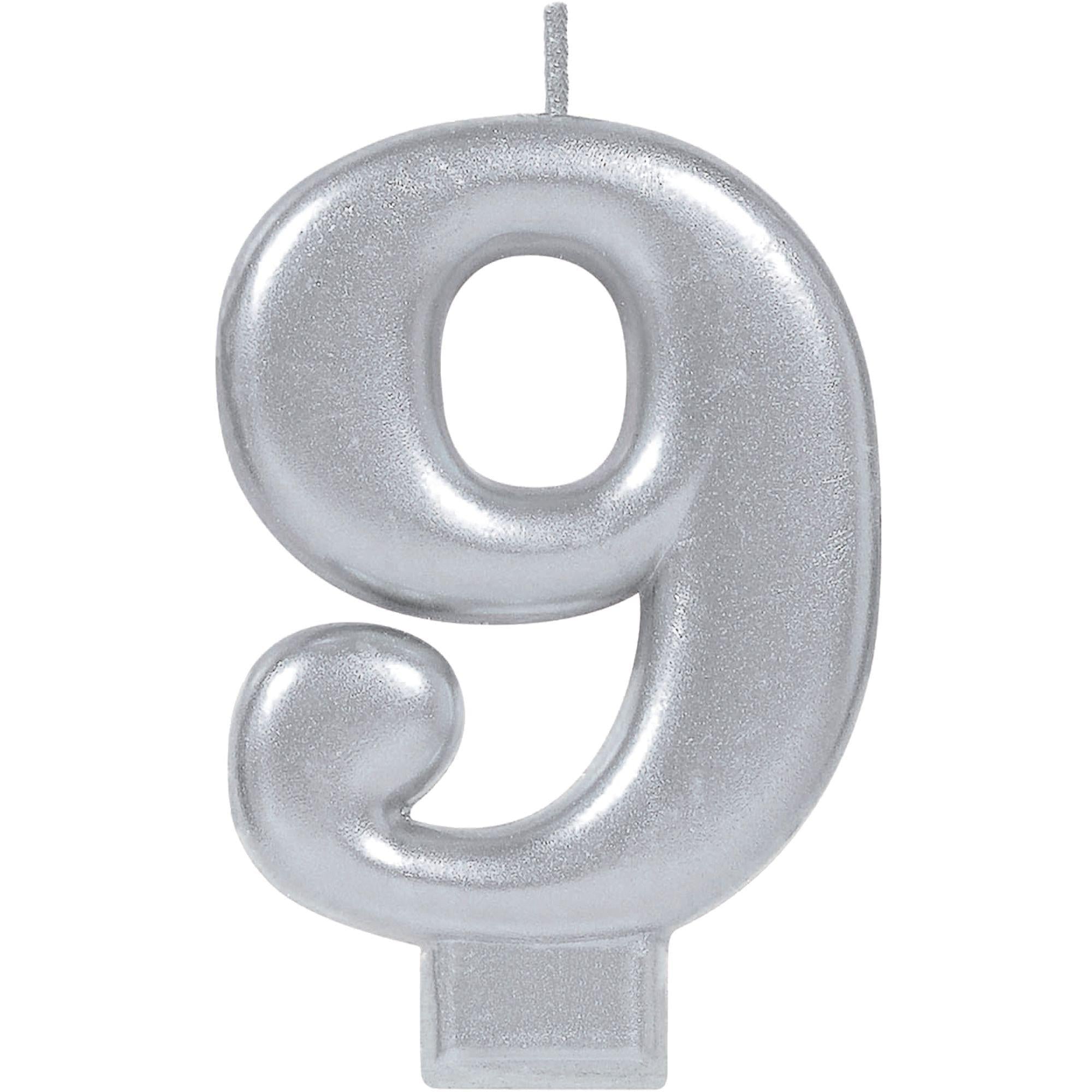 Silver Number (0-9) Birthday Candle - Image 11