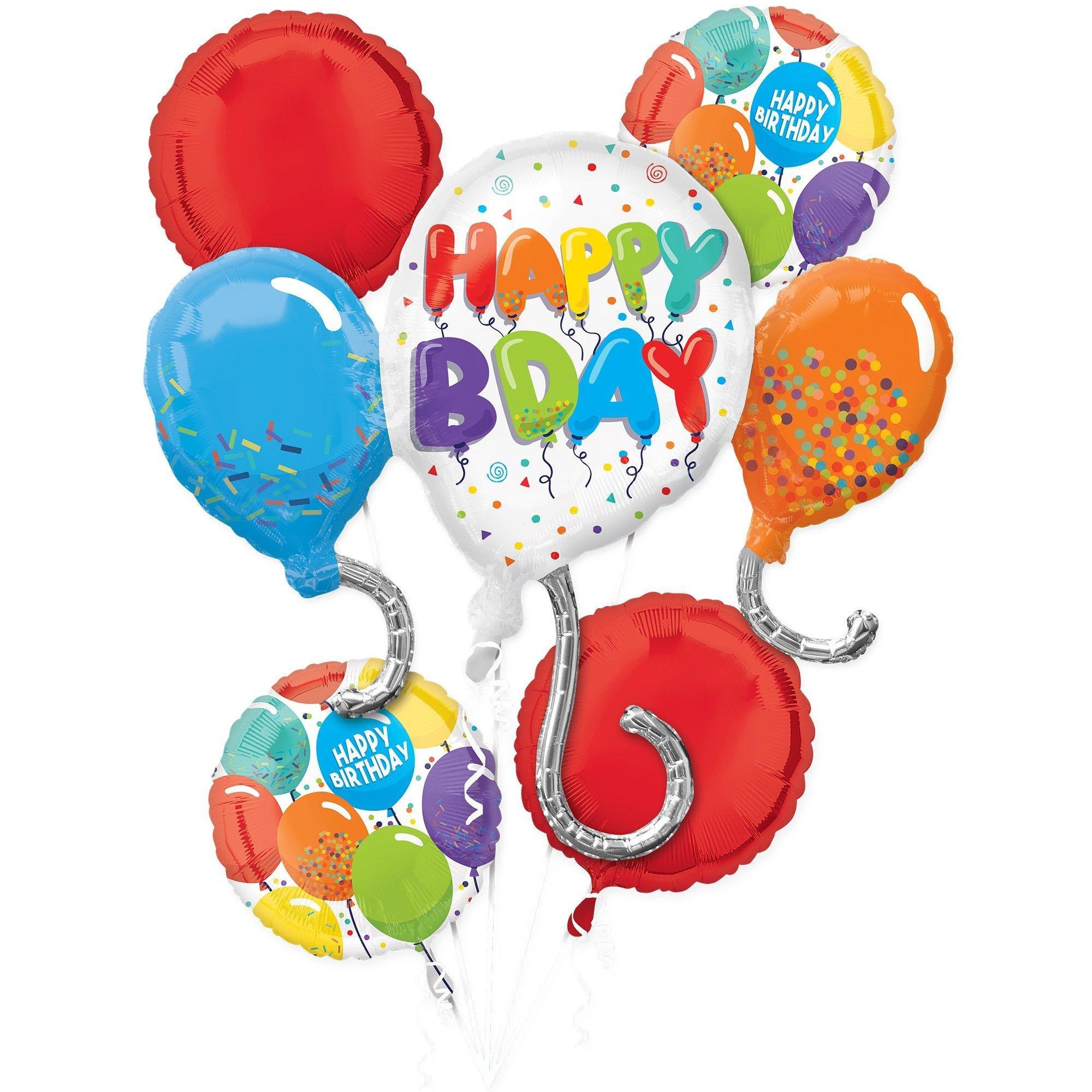 Multicolor Birthday Celebration Foil Balloon Bouquet - Image 3