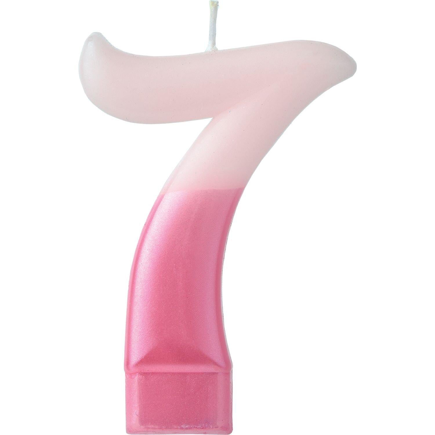 Metallic Dipped Pink Number (0-9) Birthday Candle 3 1/4in - Image 8