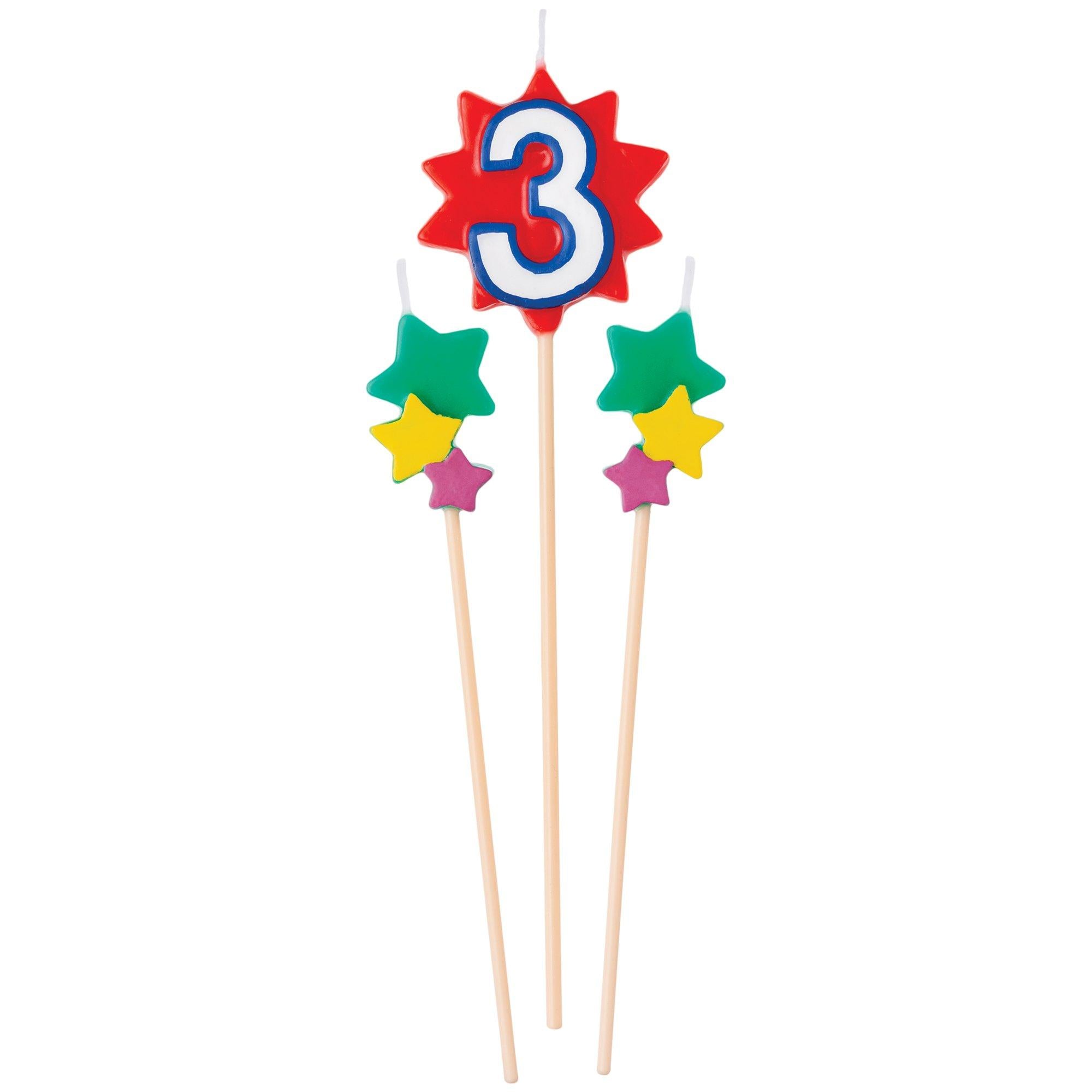 Birthday Star Number (0-9) Candle Pick Set. 3pc - Image 4