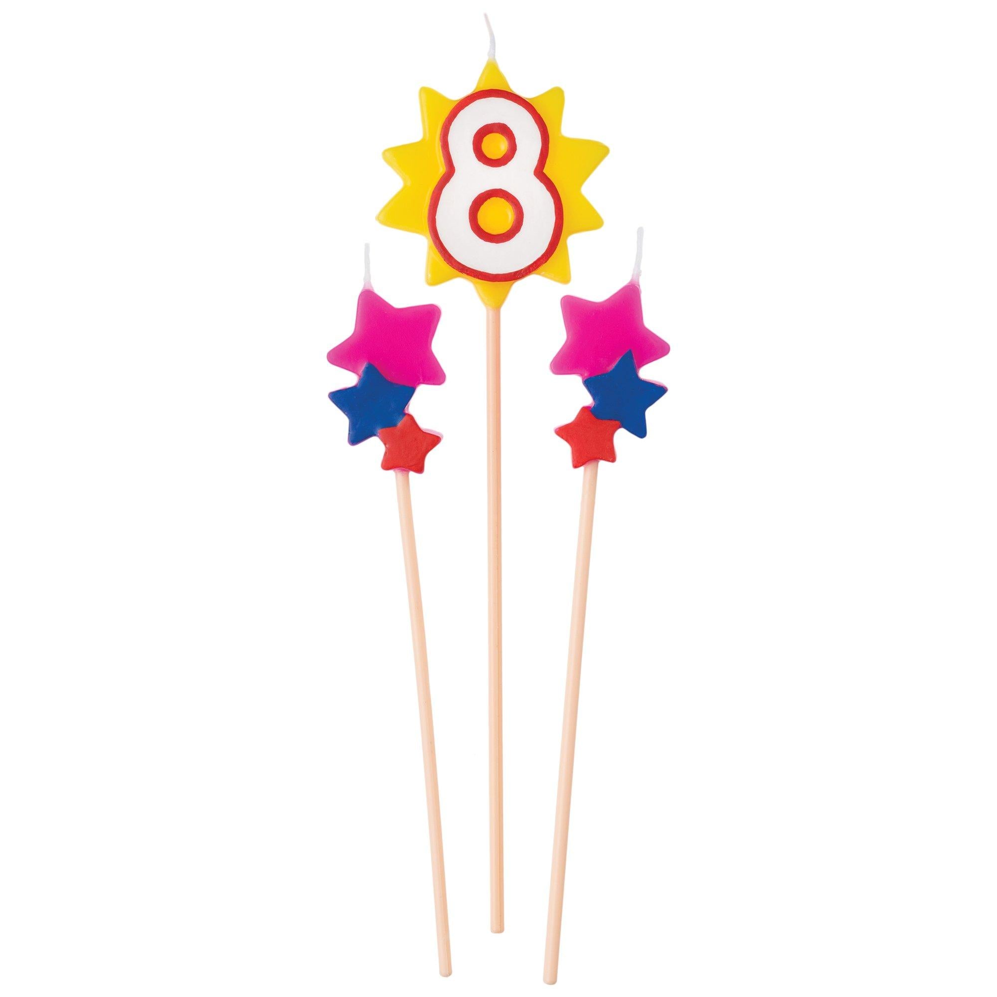 Birthday Star Number (0-9) Candle Pick Set. 3pc - Image 9