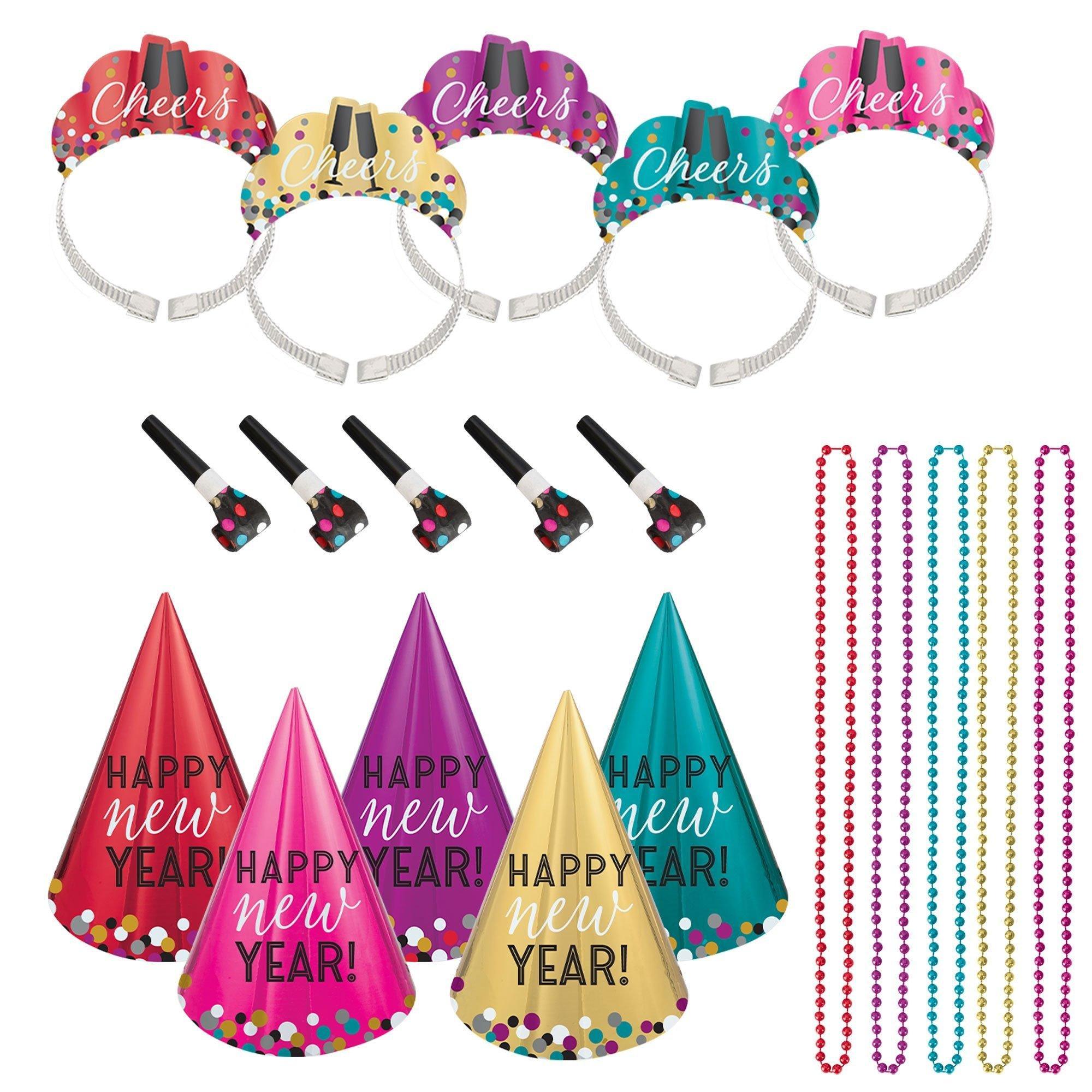 Colorful Confetti New Year's Eve Party Kit. Multiple Counts - Image 2