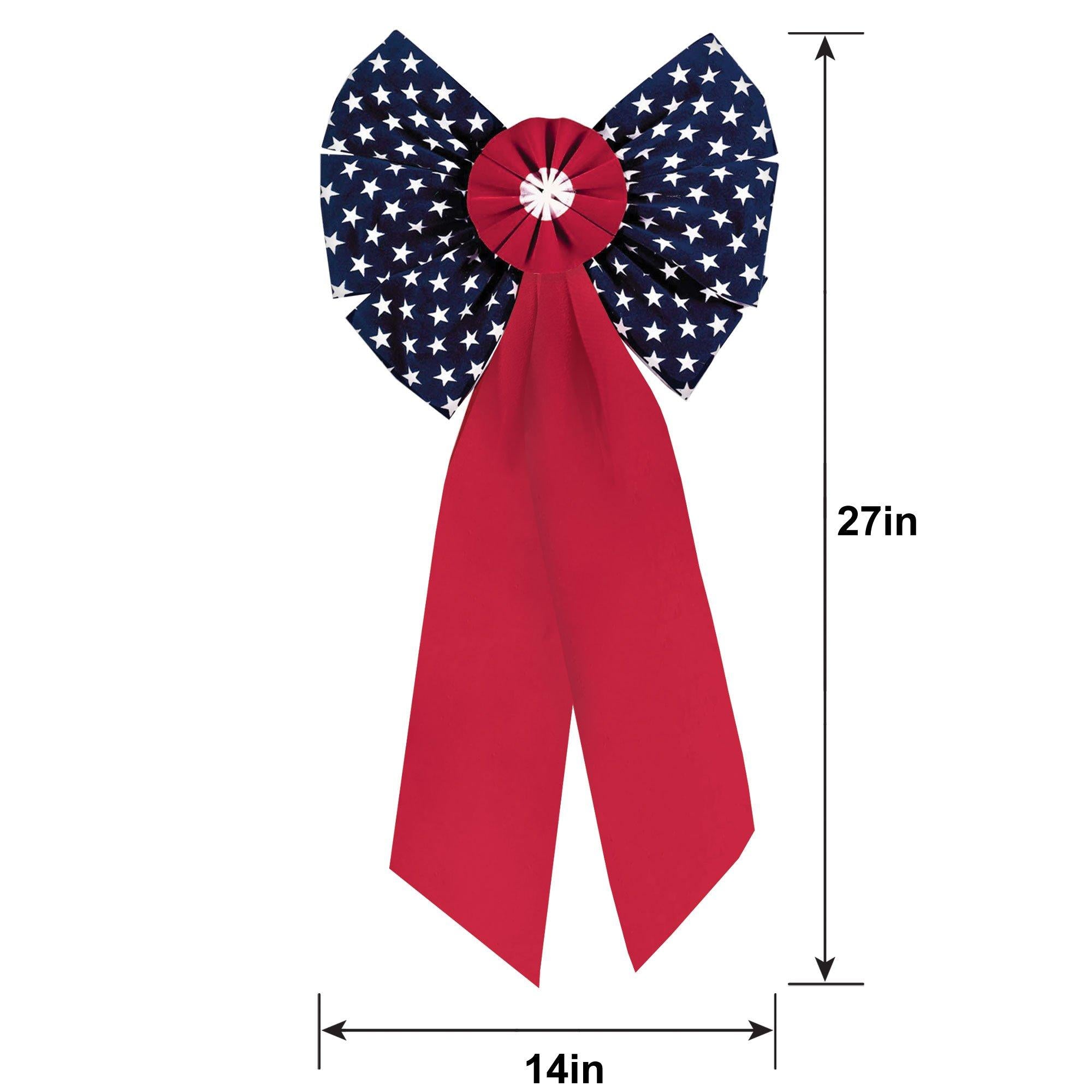 Patriotic Flocked Bow. Multiple Sizes - Image 13