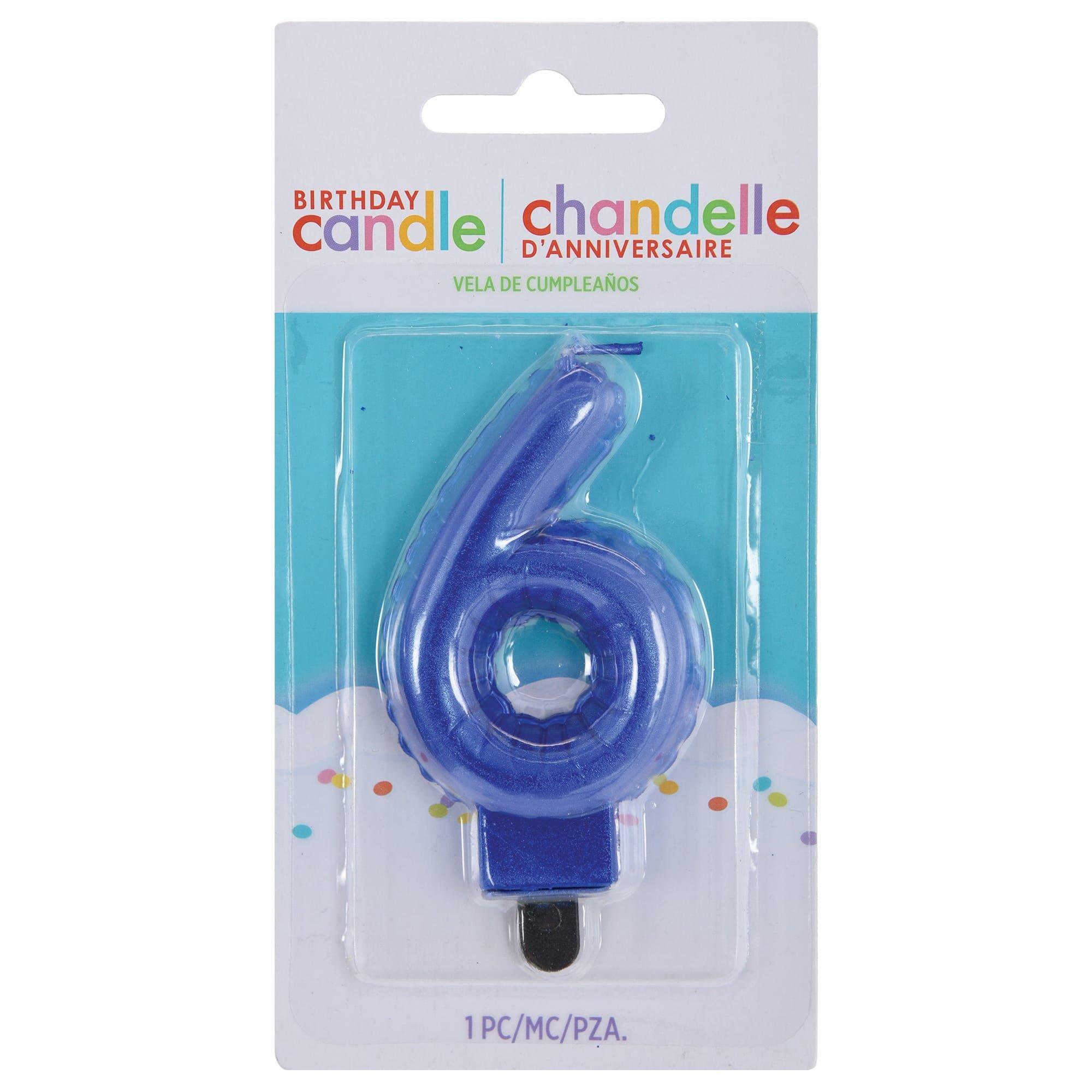 Blue Balloon Birthday Number (0-9) Candle. 3in - Image 14