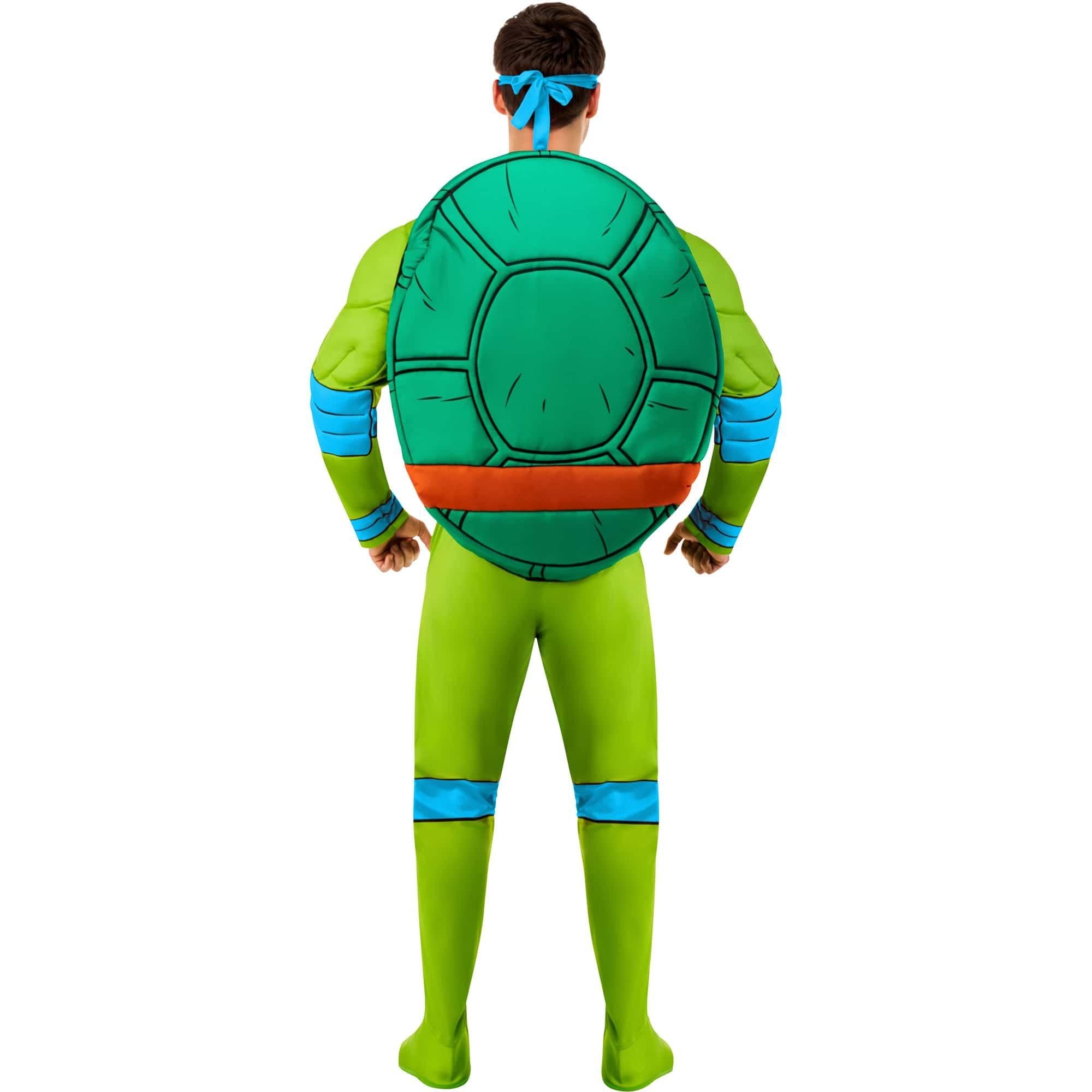 Men's Retro Teenage Mutant Ninja Turtles Leonardo Padded Jumpsuit Costume - Deluxe - Image 2