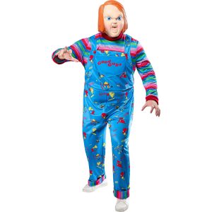 Men's Big and Tall Child's Play 2 Chucky Costume with Mask