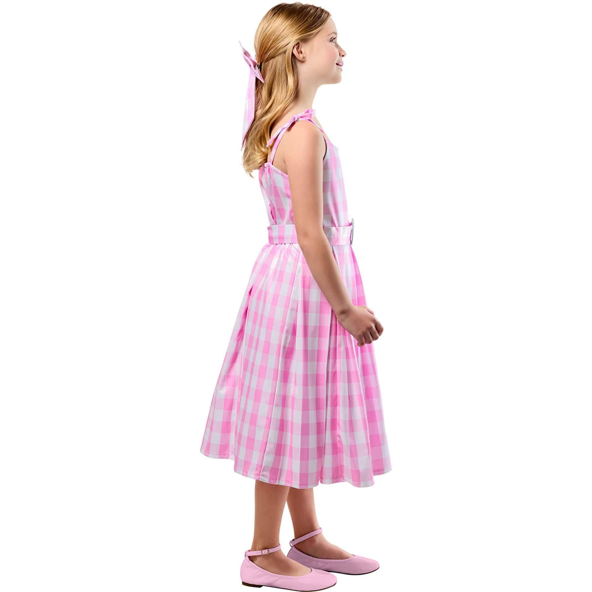 Girls' Barbie Movie Perfect Day Pink Gingham Dress - Image 2