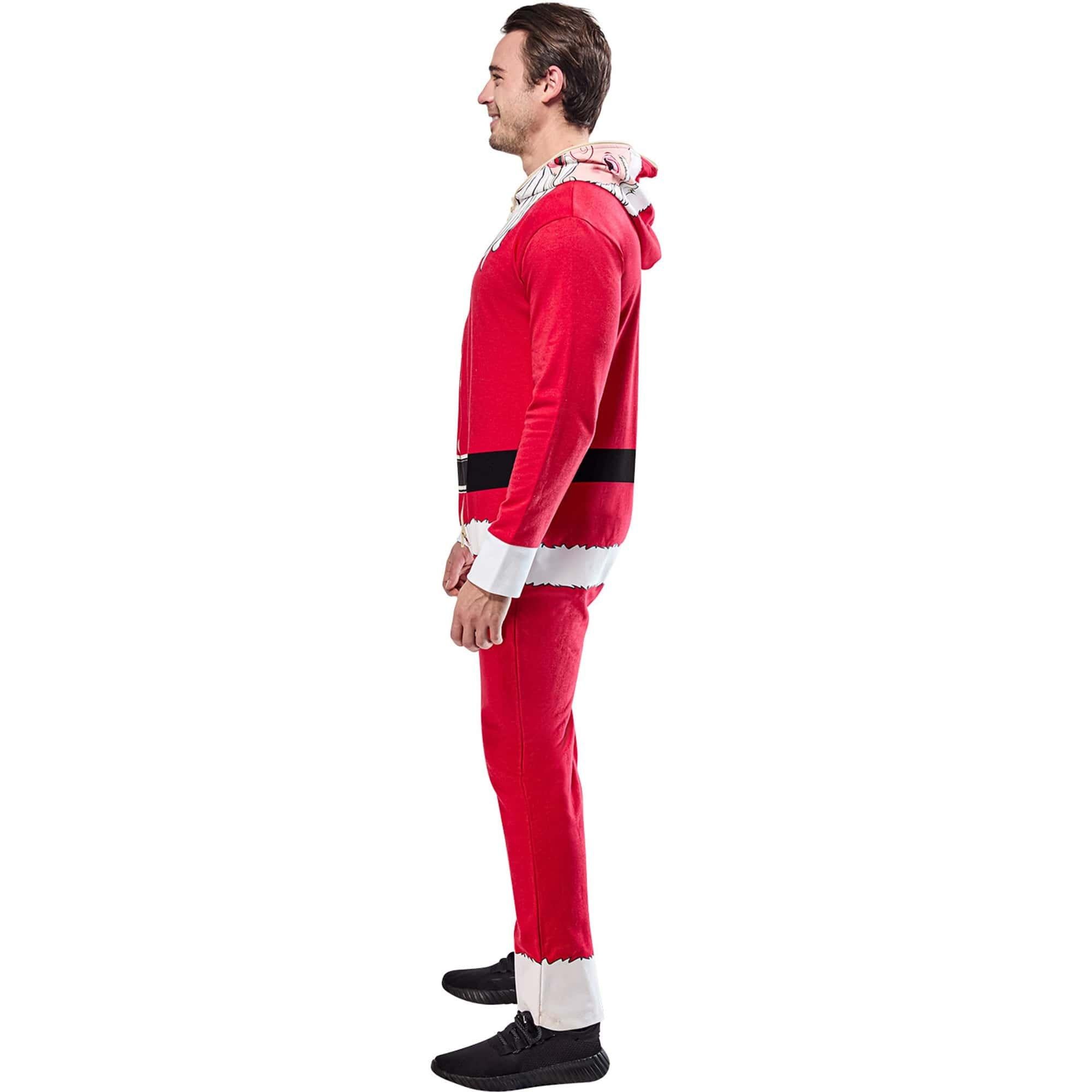 Adult Santa Claus Zipsters Hooded Costume - Image 2