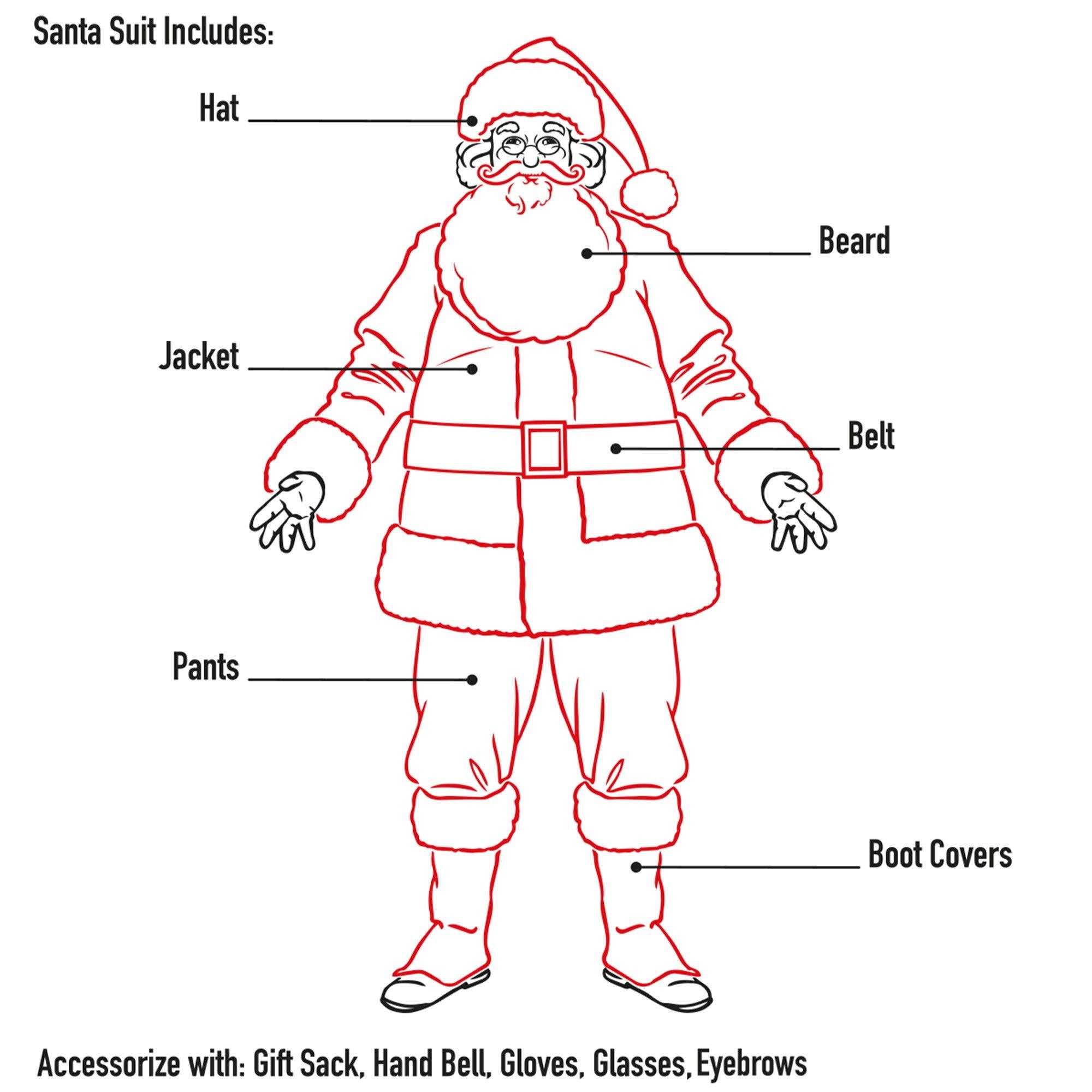 Adult Classic Santa Suit. 7pc - Image 3