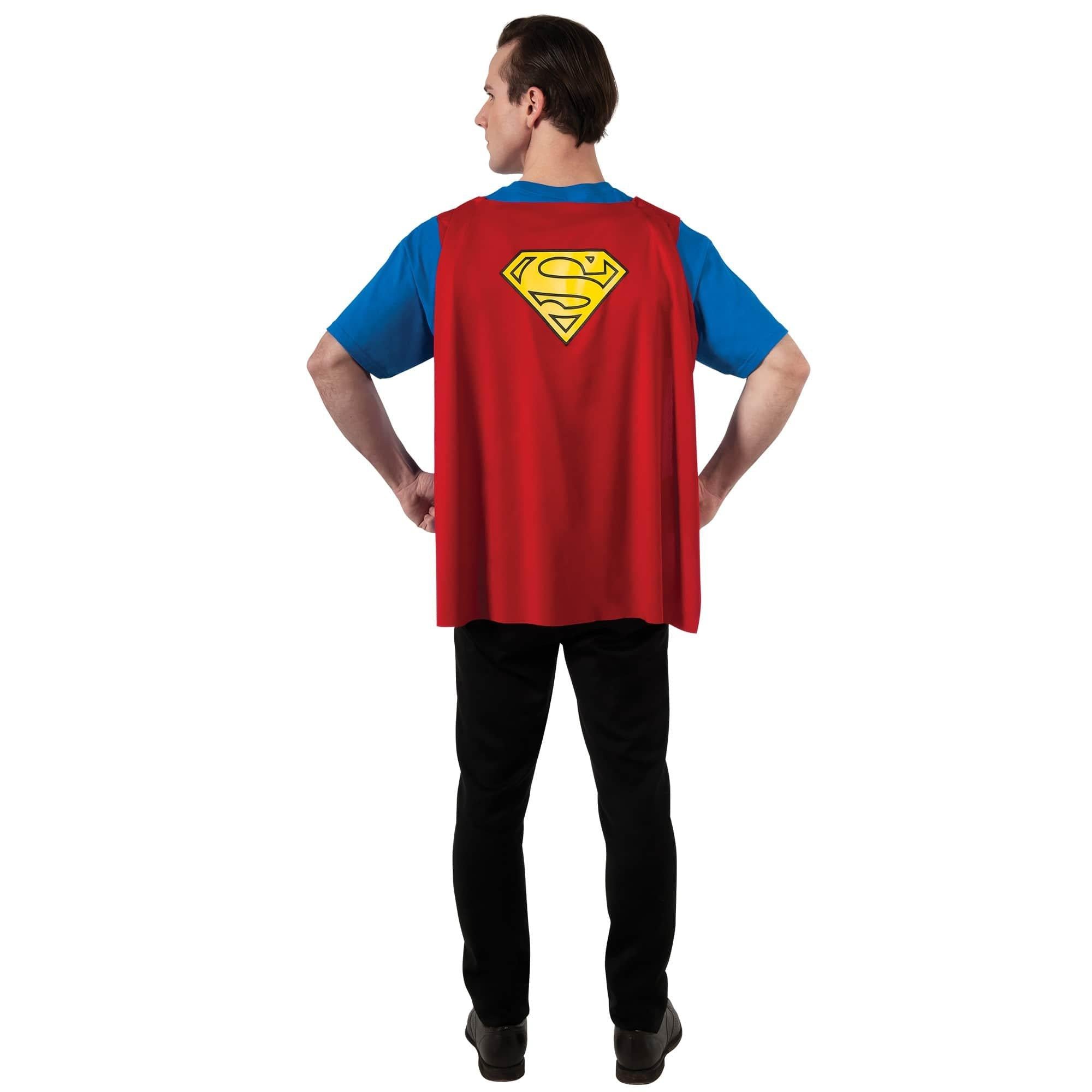 Adult Superman Costume Shirt with Cape - Image 2