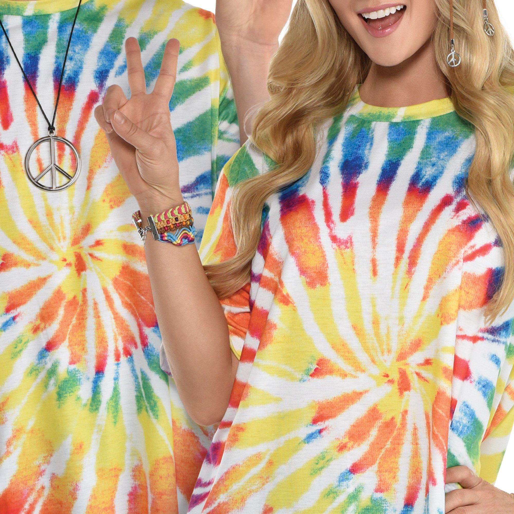 60s Hippy Tie-Dye T-Shirt for Adults - Image 4